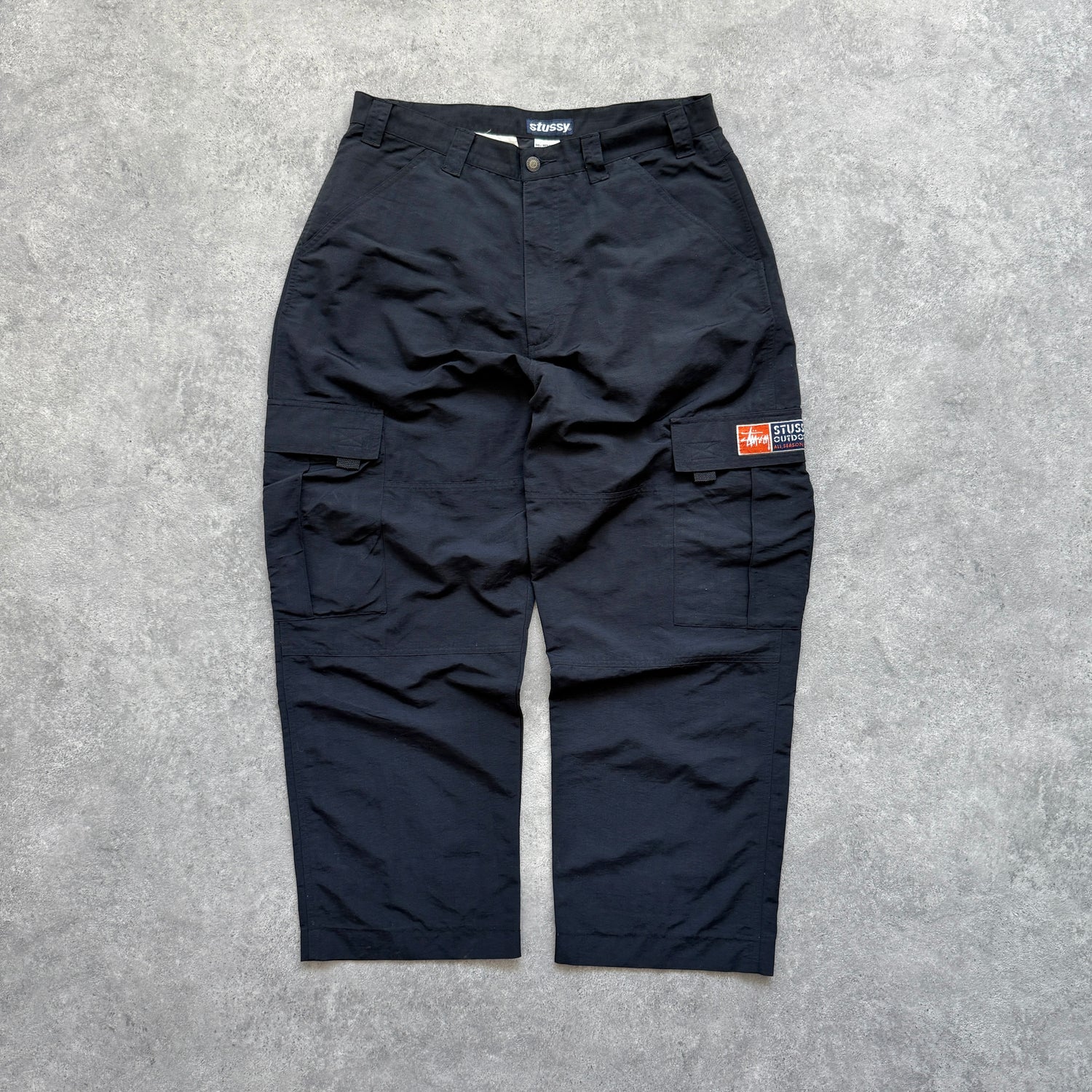 Stussy Outdoor 1990s technical wide leg cargo pants (XL)