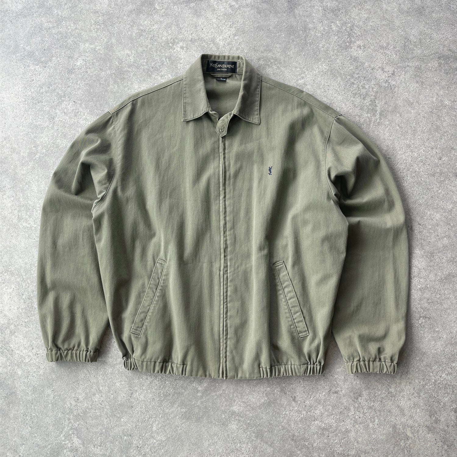 YSL 1993 heavyweight embroidered harrington jacket (M)