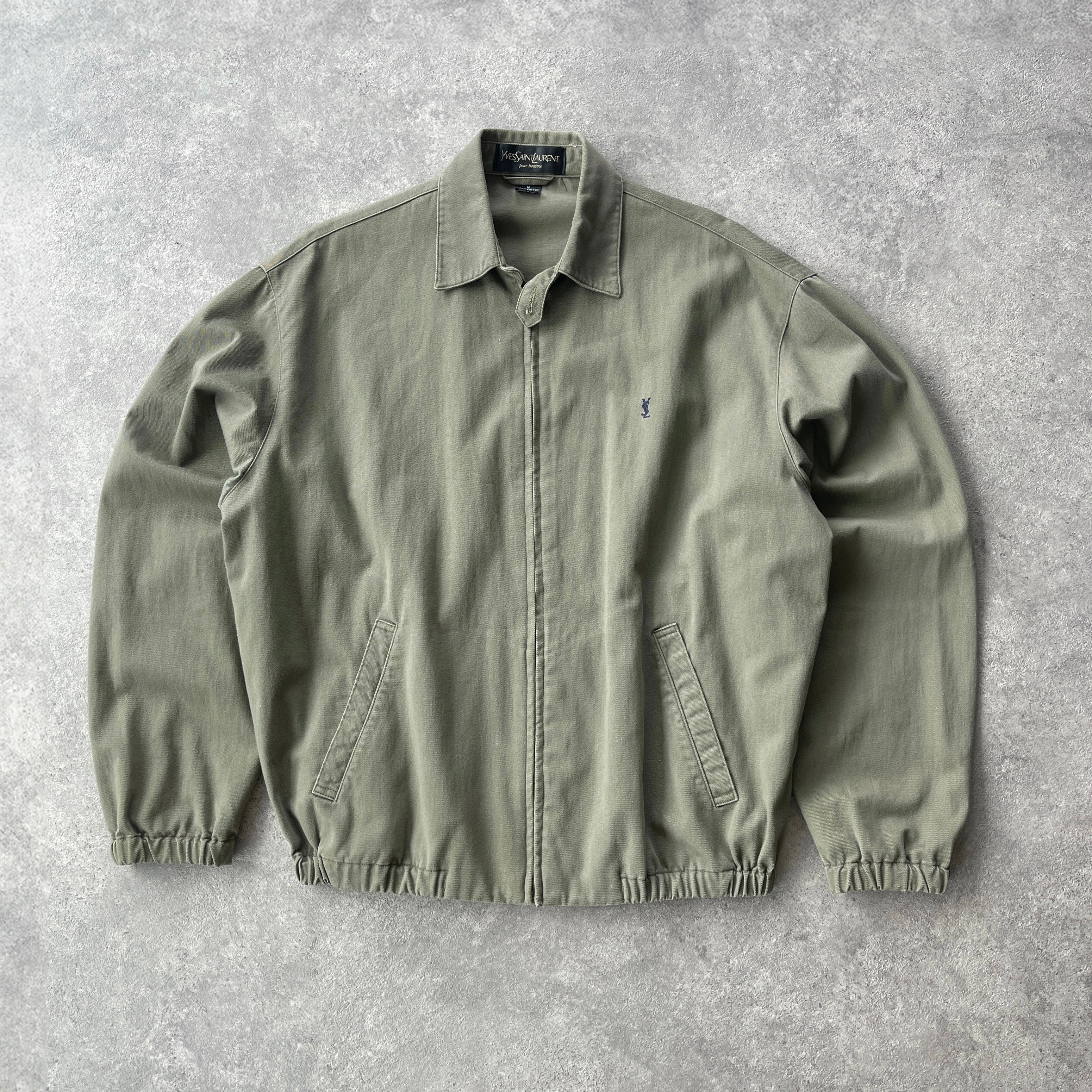 YSL 1993 heavyweight embroidered harrington jacket (M)