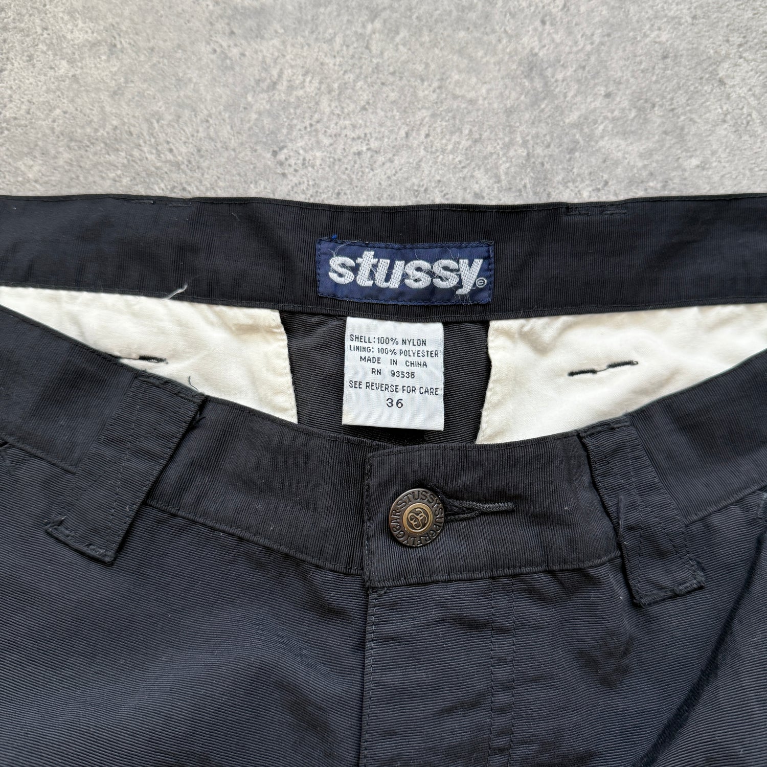 Stussy Outdoor 1990s technical wide leg cargo pants (XL)
