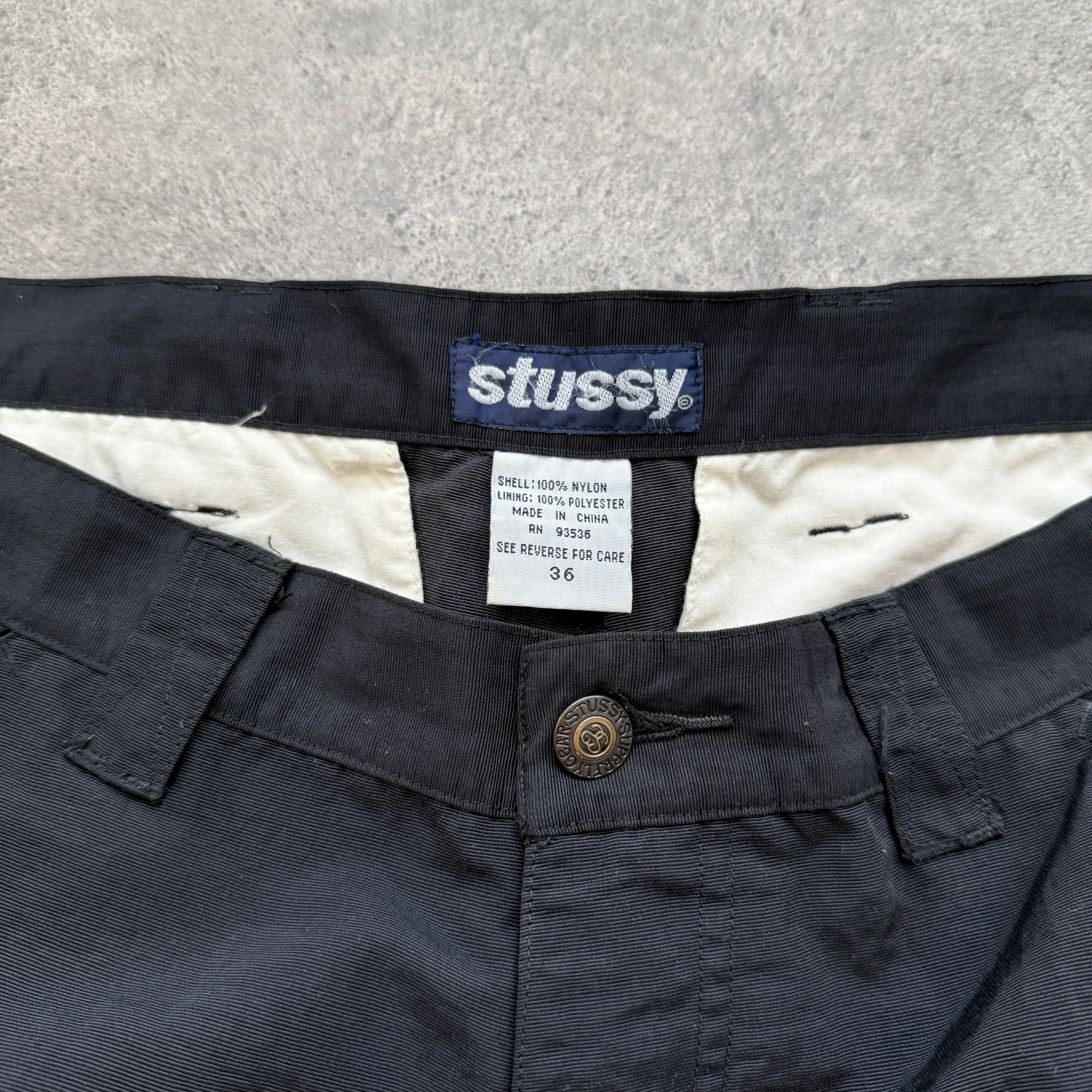 Stussy Outdoor 1990s technical wide leg cargo pants (XL)