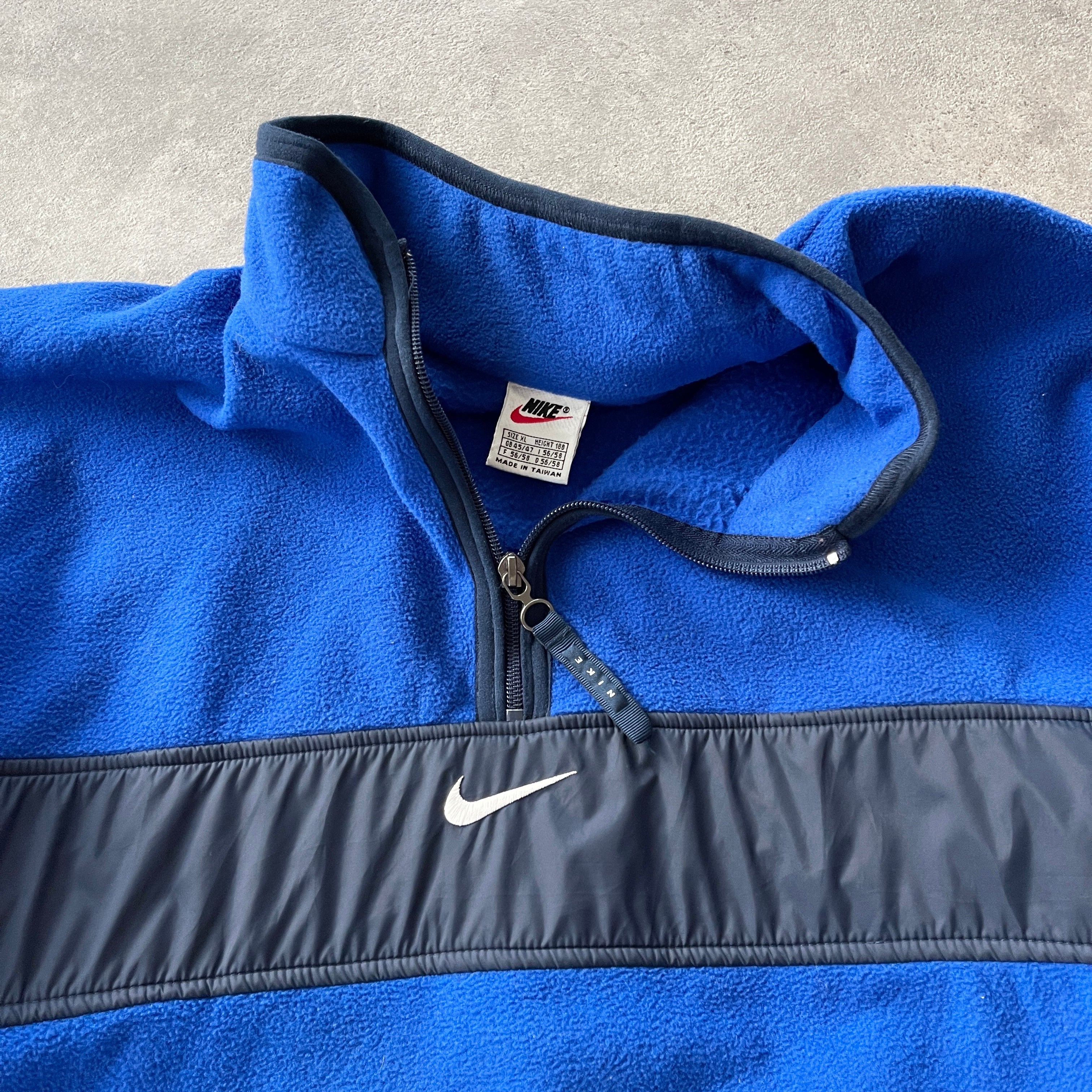 Nike 1990s 1/4 zip technical heavyweight fleece (XL)