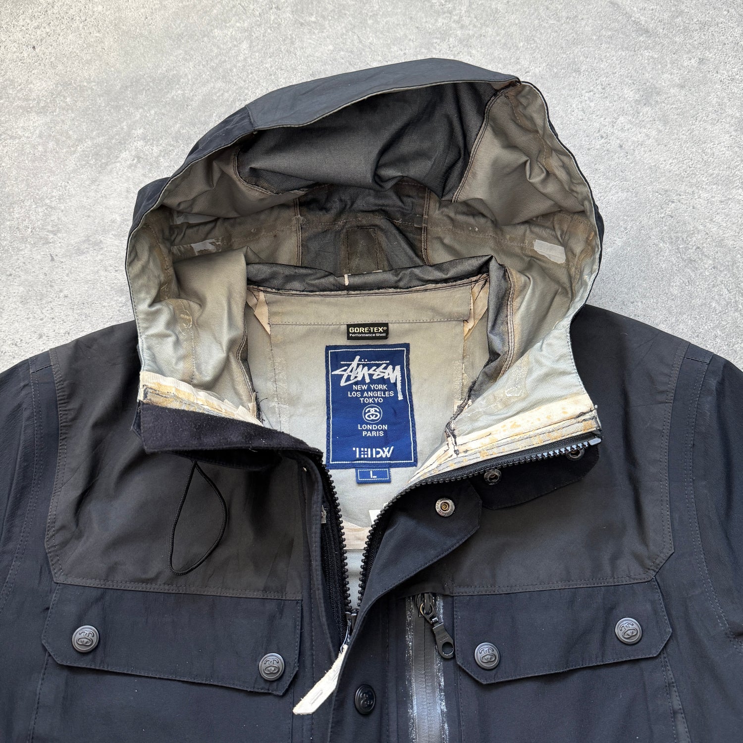 Stussy x 13DW 2010 Gore-tex technical shell jacket (L)