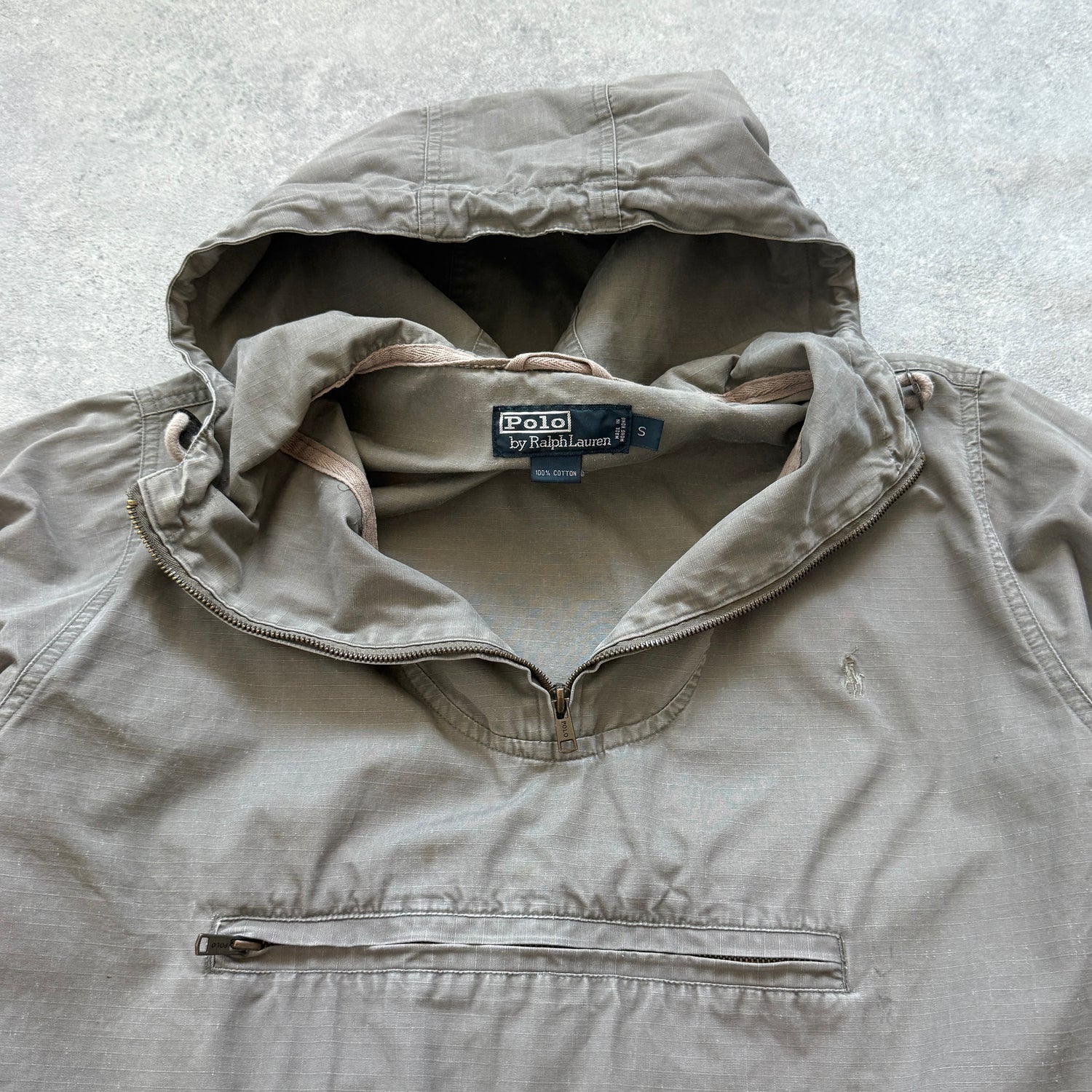 Ralph Lauren RARE 1990s 1/4 zip technical ripstop jacket (M)