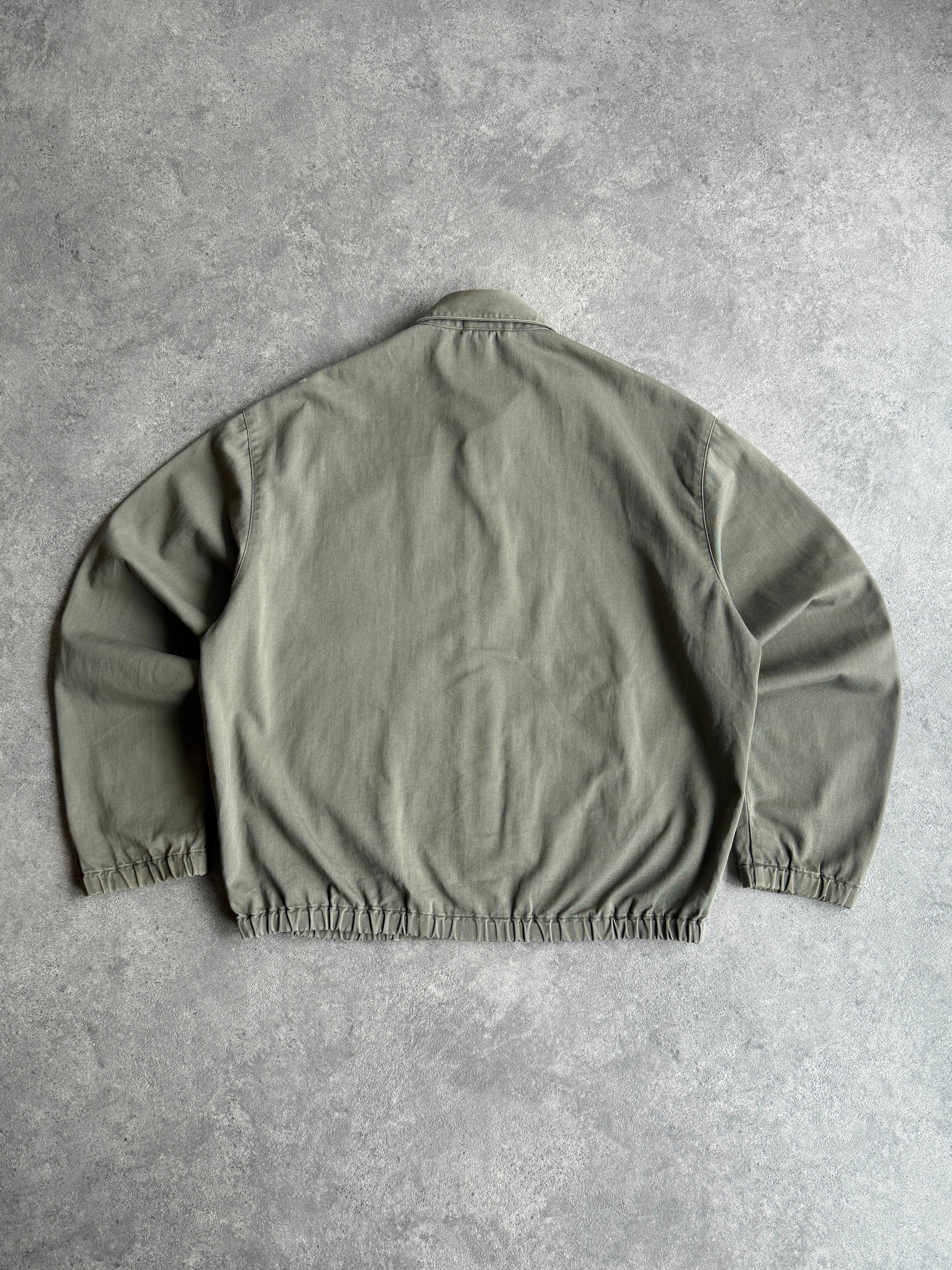 yves saint laurent 2000s embroidered harrington jacket, ysl logo detail