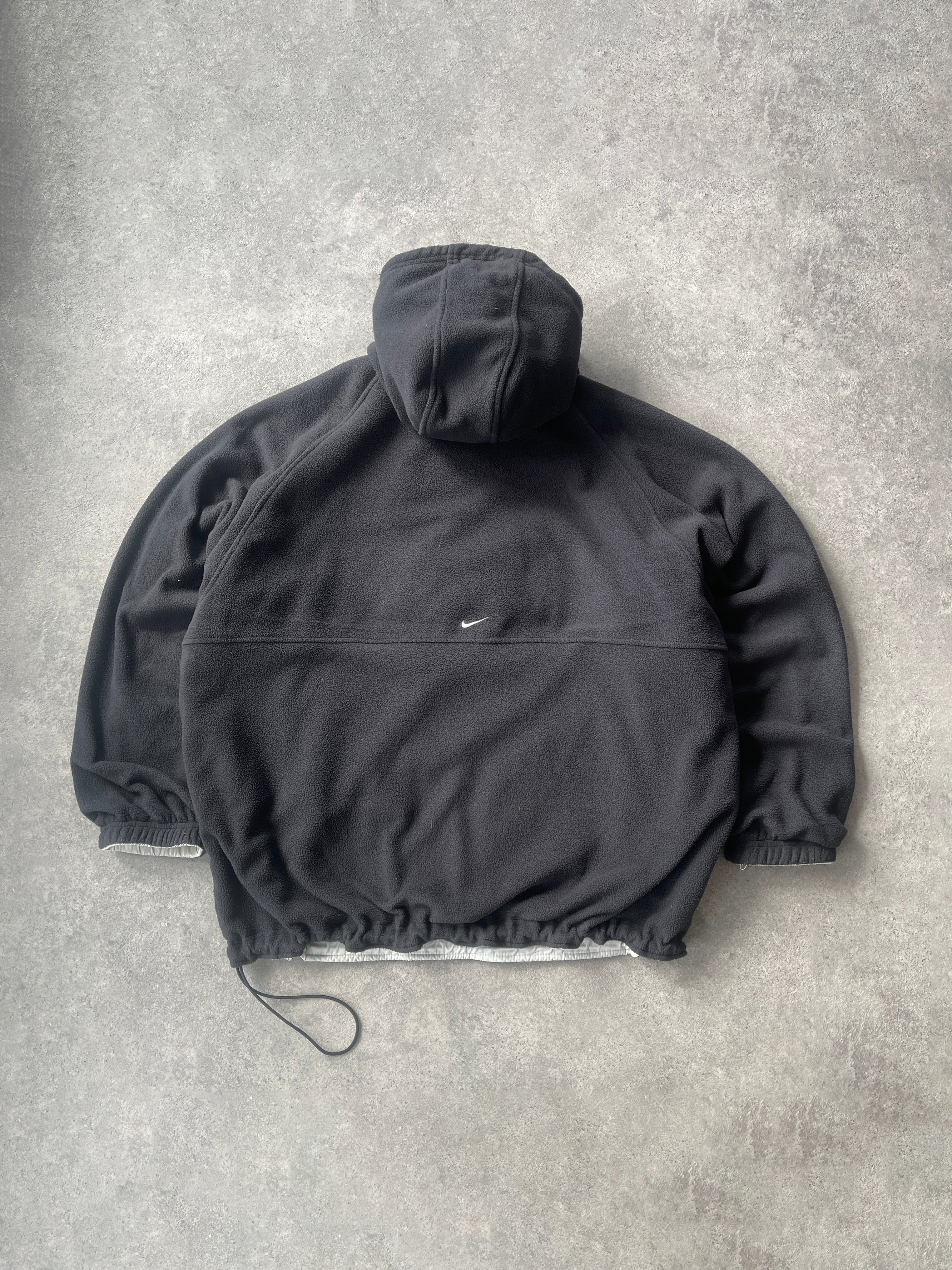 nike 2001 reversible asymmetric technical fleece pullover jacket (L)
