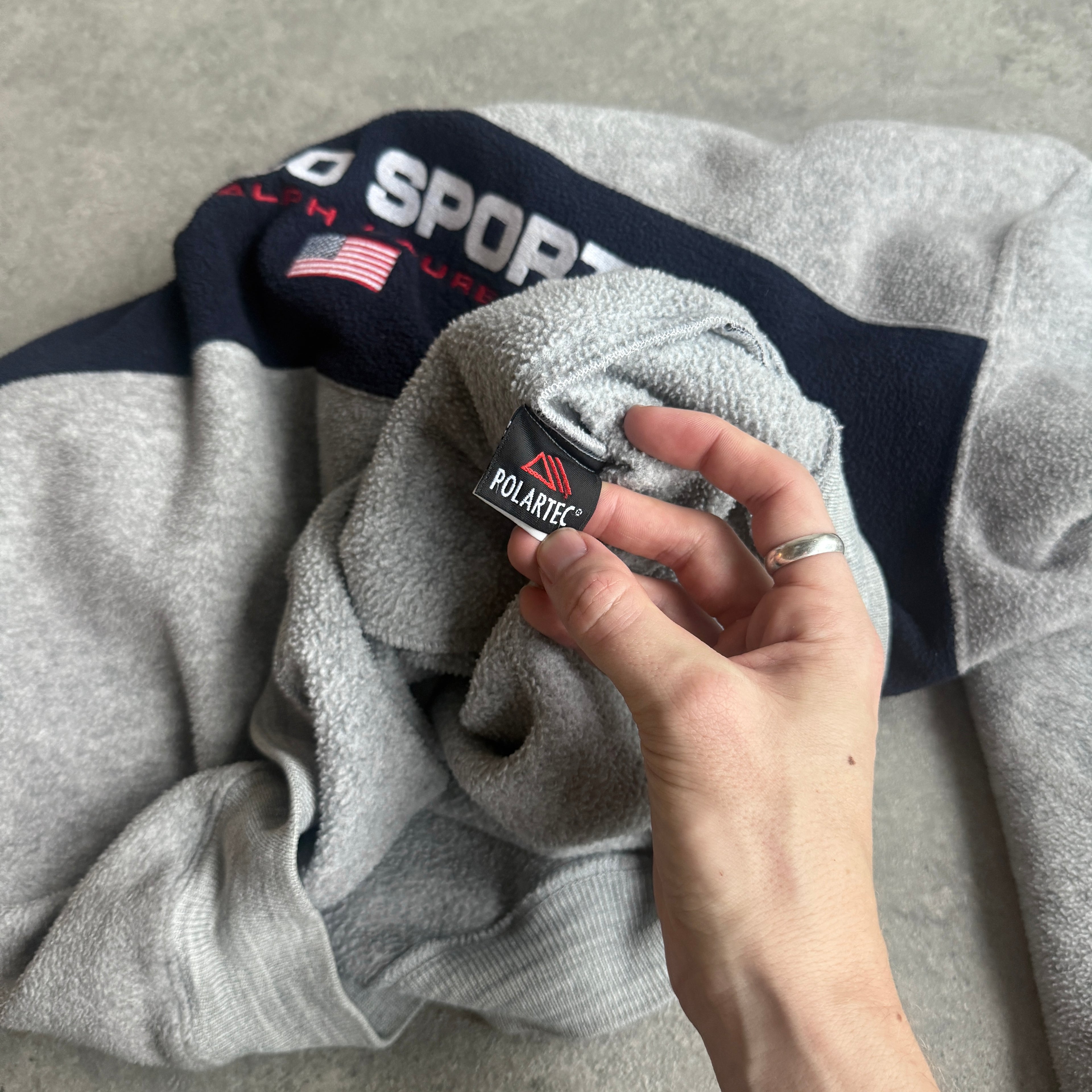 Polo Sport Ralph Lauren 1990s 1/4 zip Polartec fleece jacket (L)