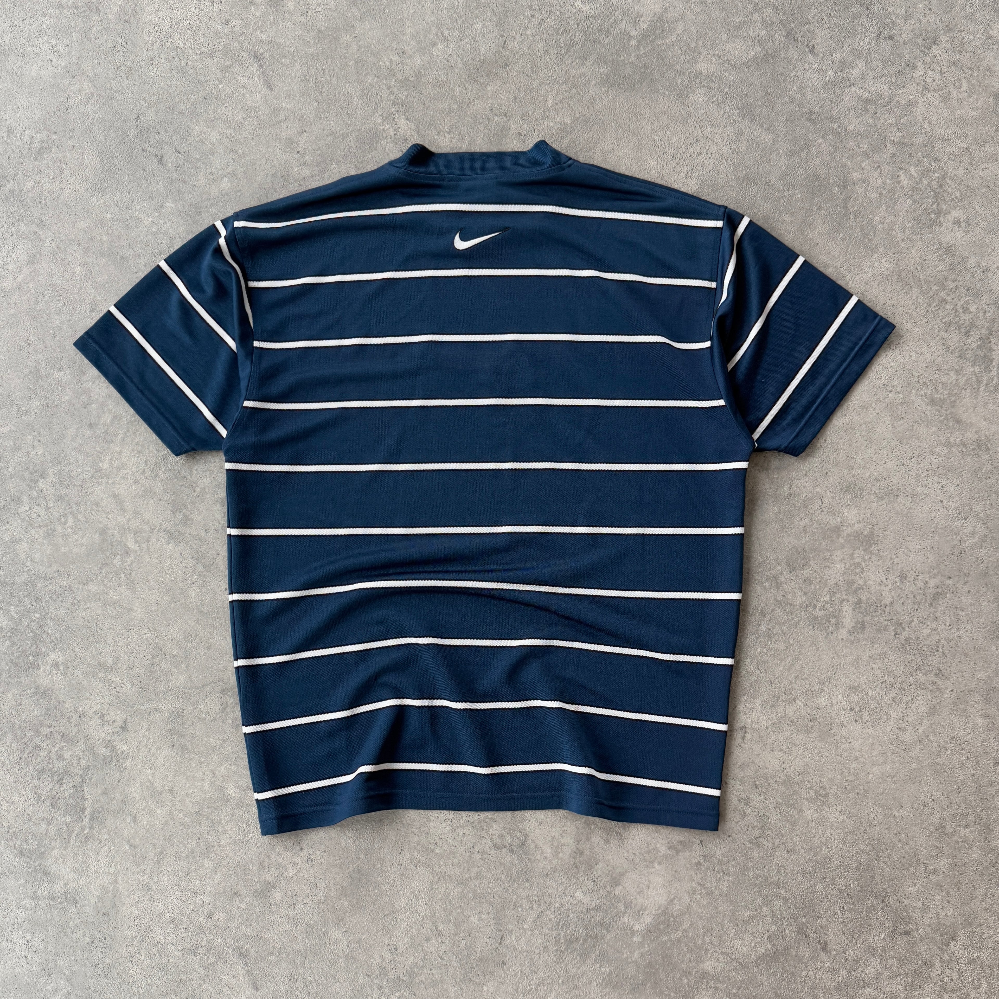 Nike RARE 1990s heavyweight striped technical t-shirt (M)