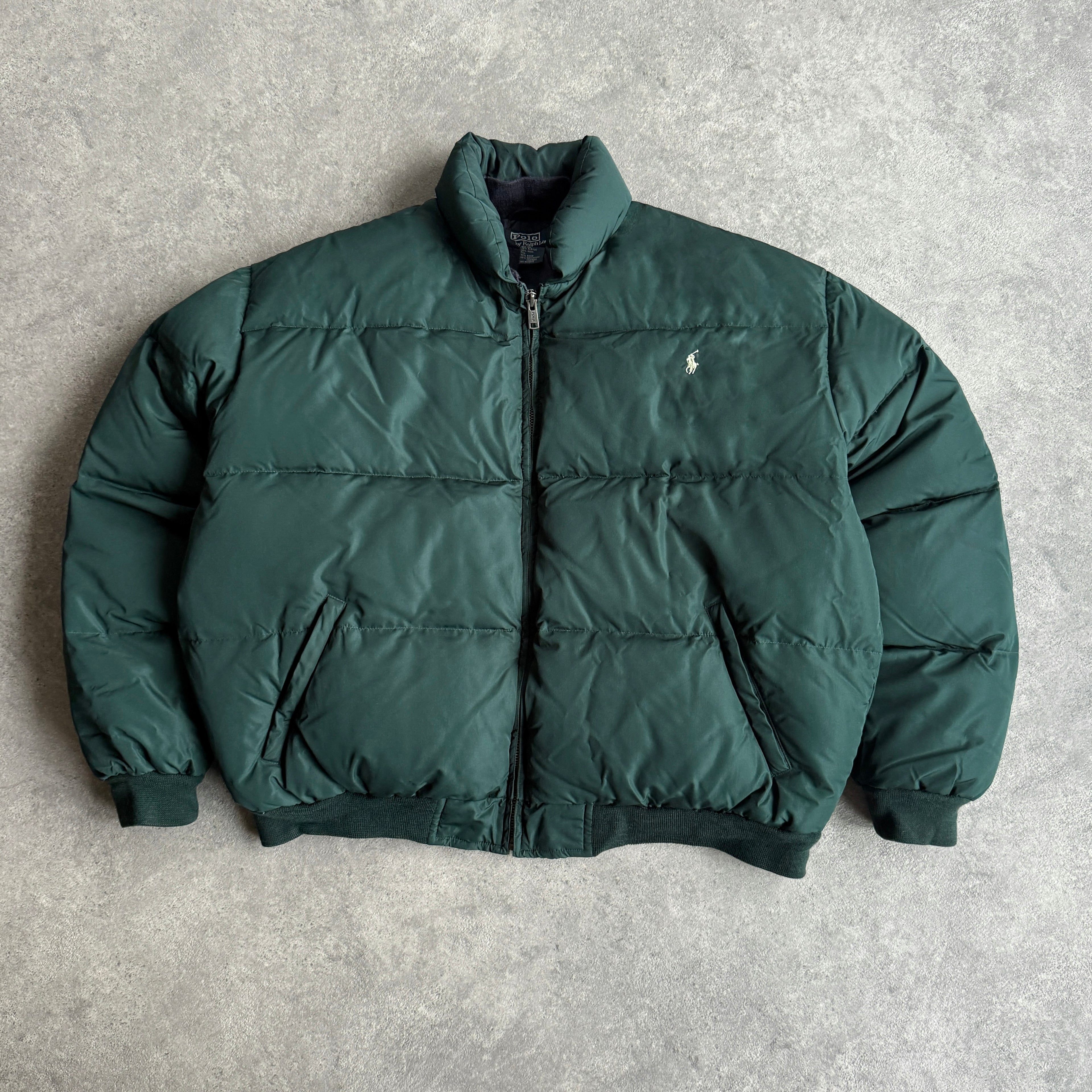 Ralph Lauren 1990s heavyweight down fill bomber puffer jacket (L)
