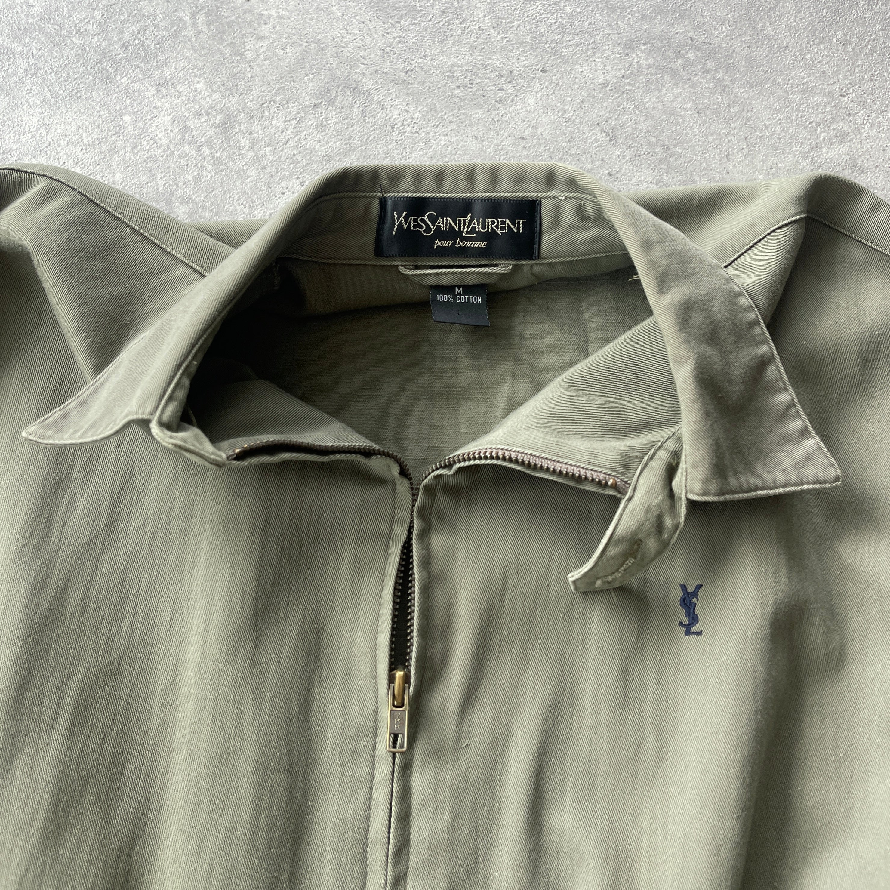 YSL 1993 heavyweight embroidered harrington jacket (M)