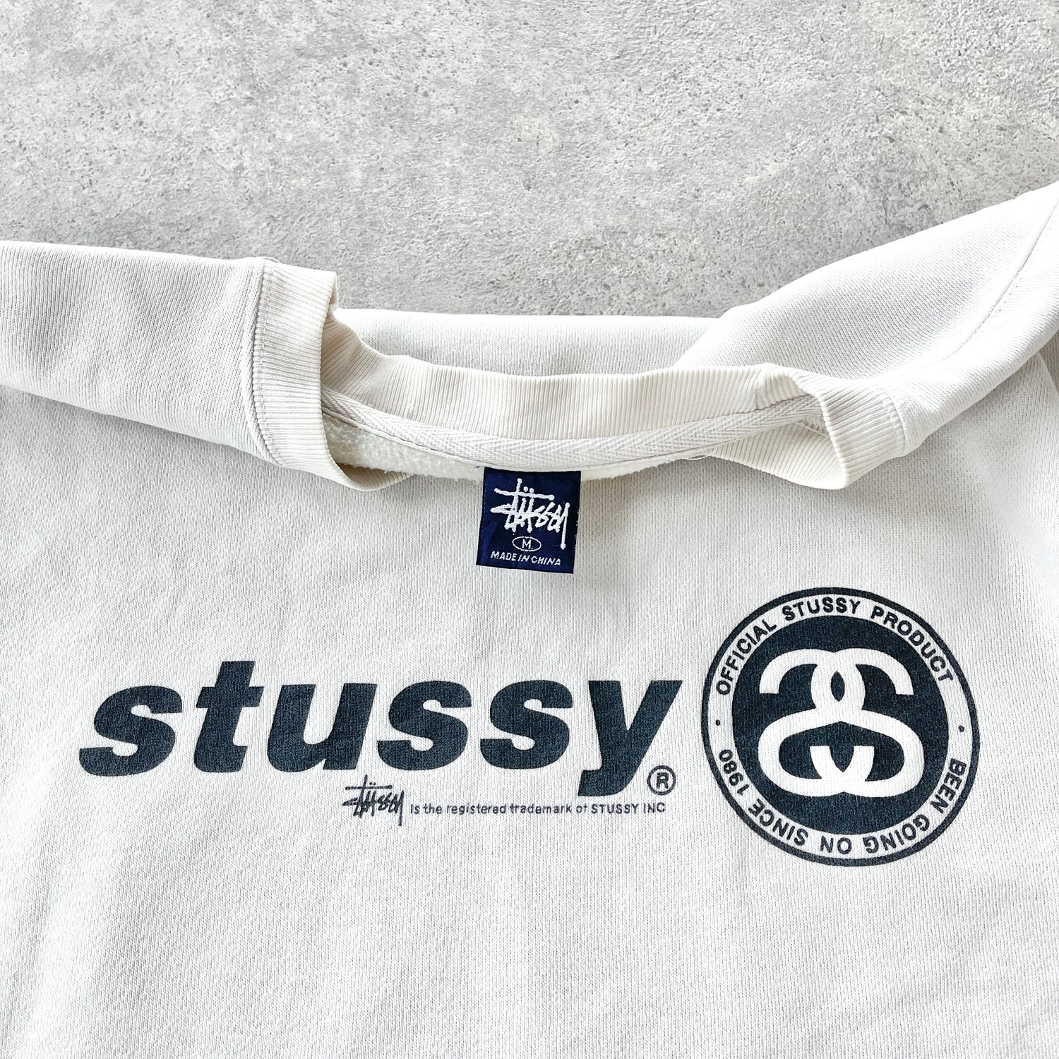 Stussy RARE 1990s heavyweight spellout sweatshirt (M)