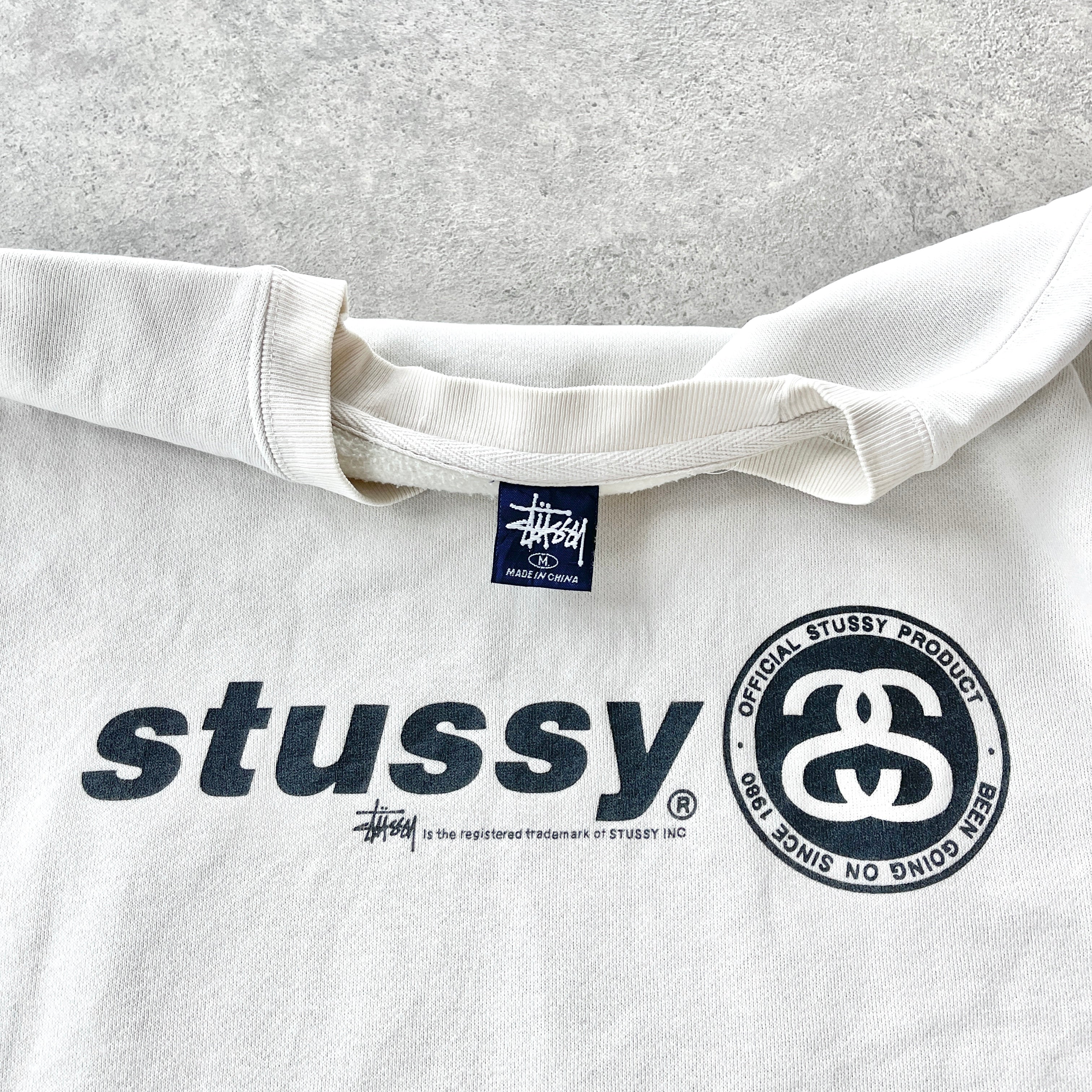Stussy RARE 1990s heavyweight spellout sweatshirt (M)