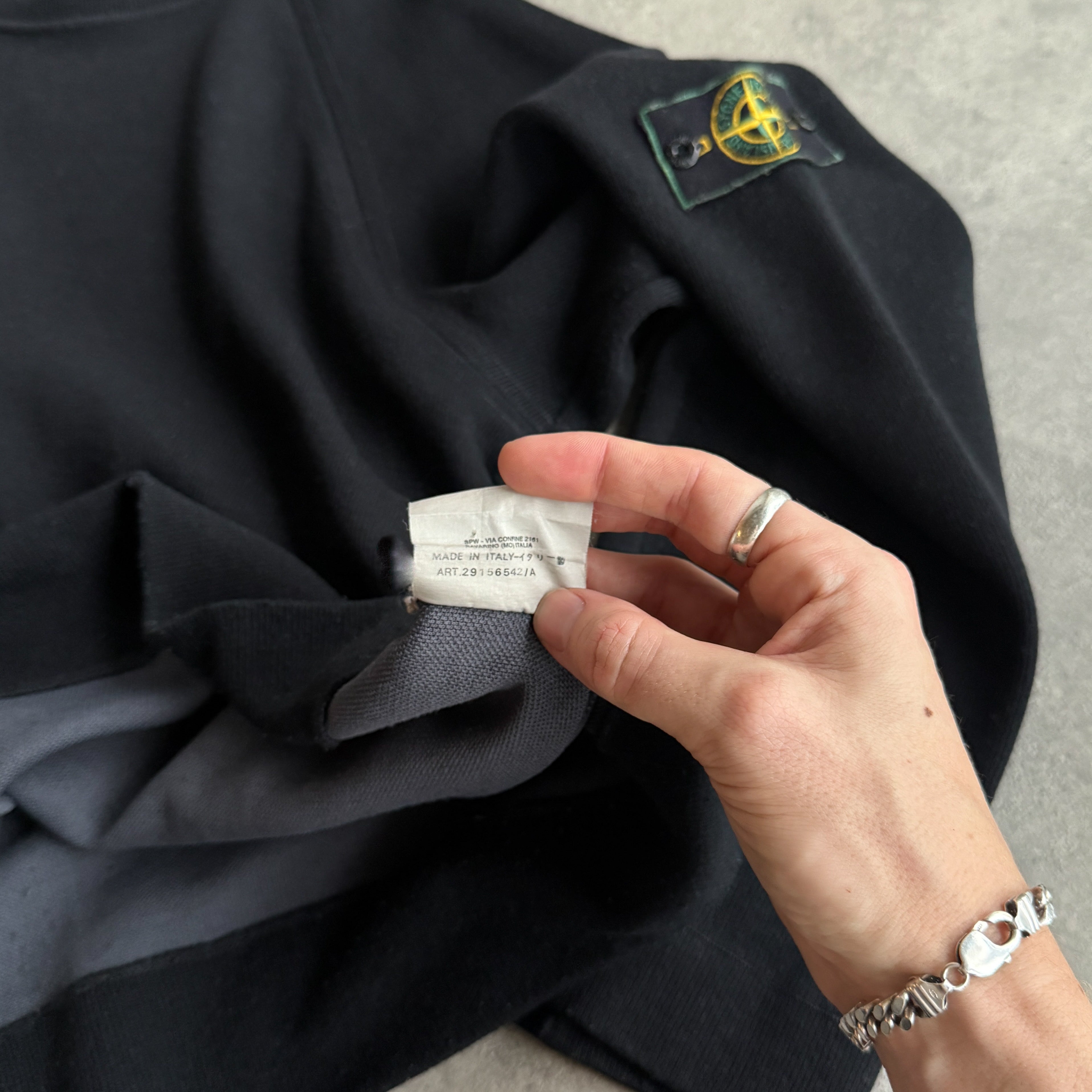 Stone Island RARE A/W 1998 heavyweight mock neck knitted jumper (XL)