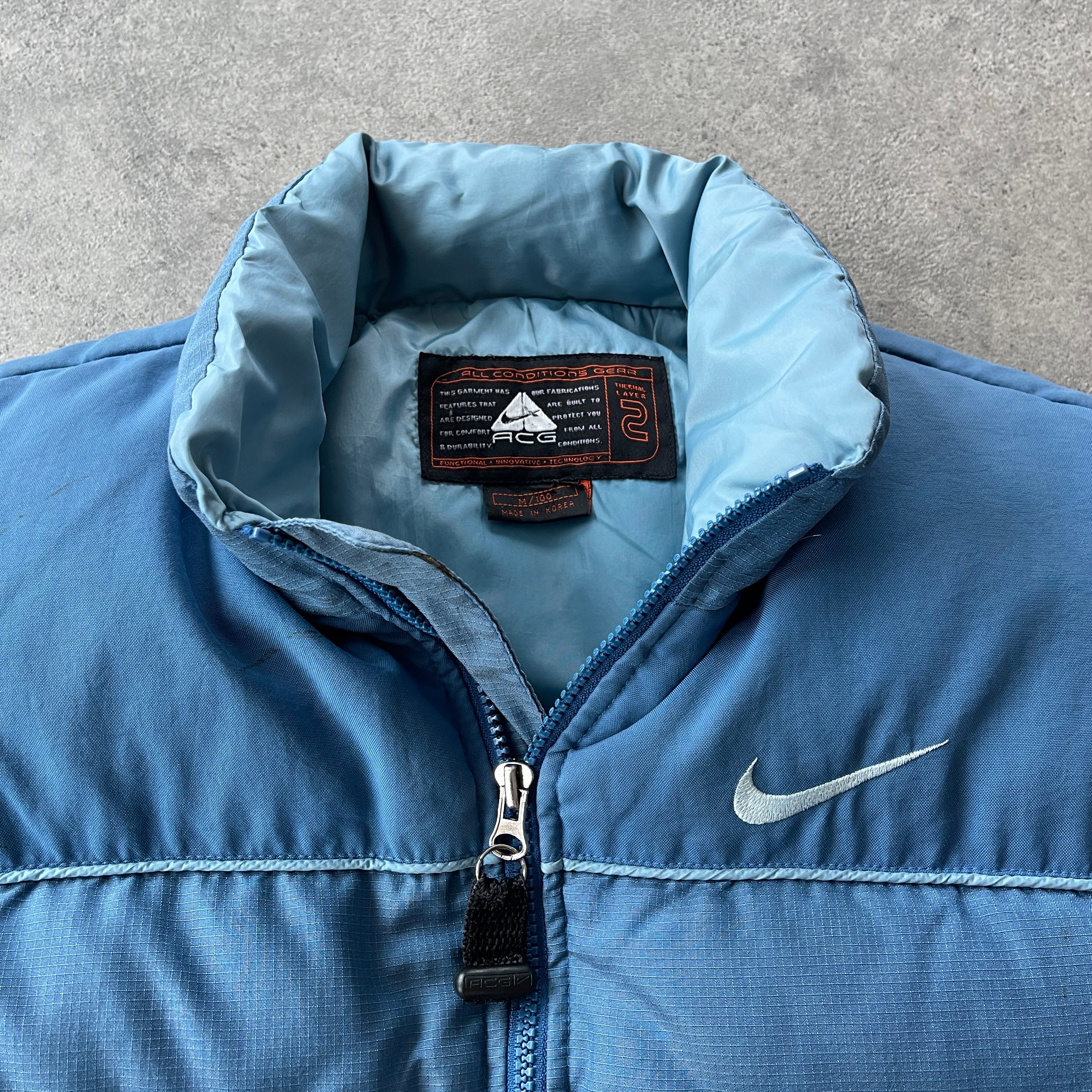 Nike ACG 1990s heavyweight down fill puffer gilet (M)