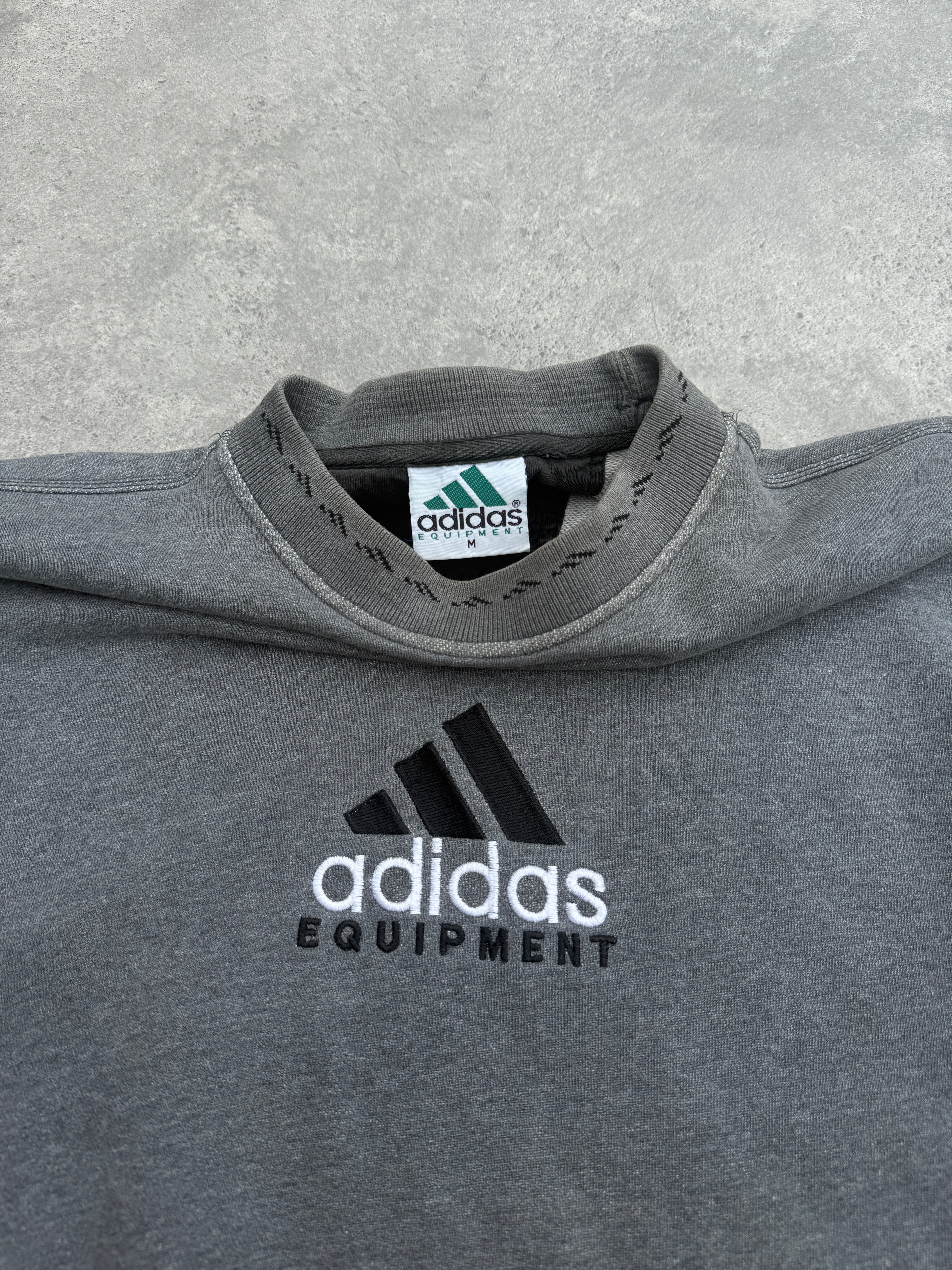 adidas equipment 1990s heavyweight embroidered sweatshirt (m)
