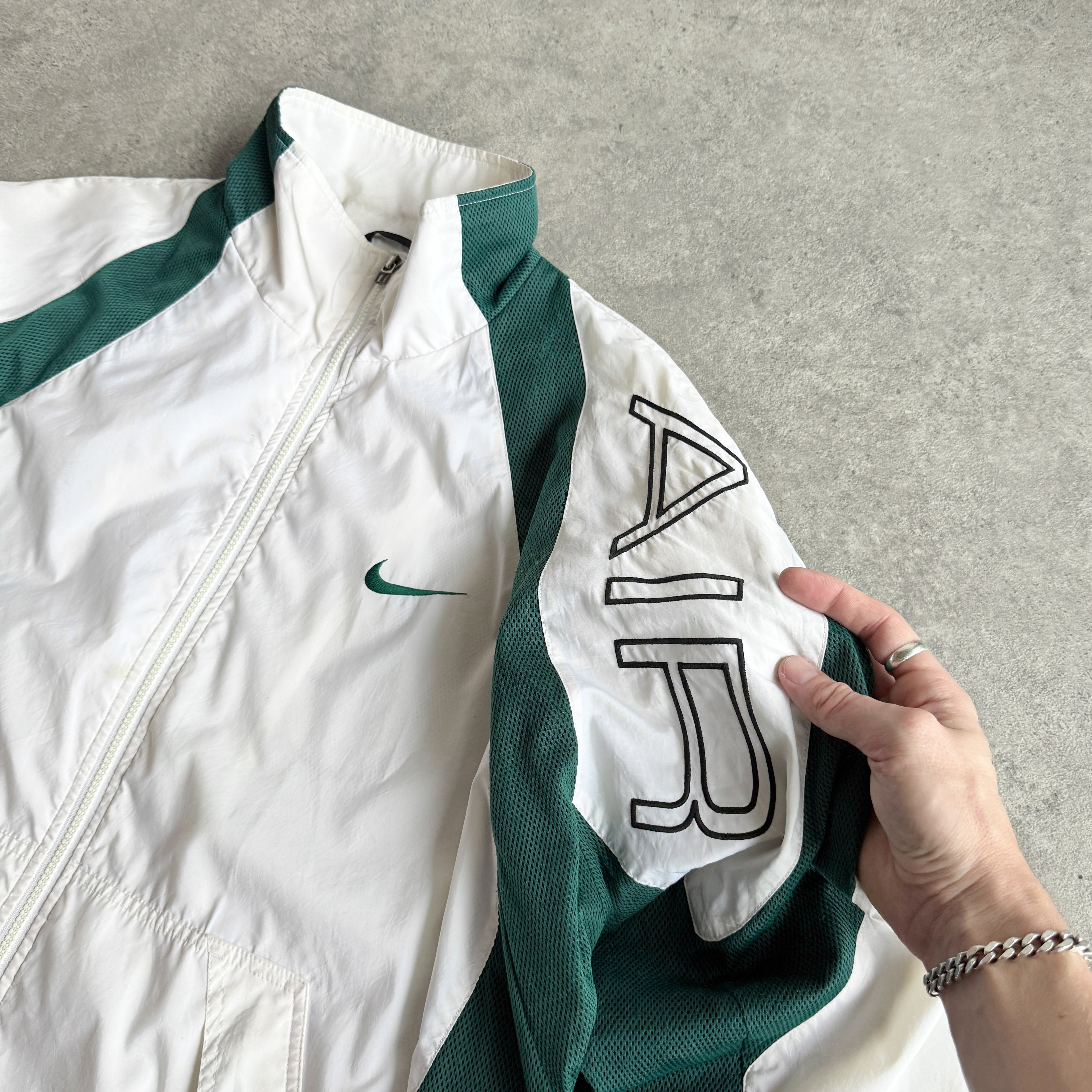 Nike Air 1990s lightweight embroidered swoosh shell jacket (XL)