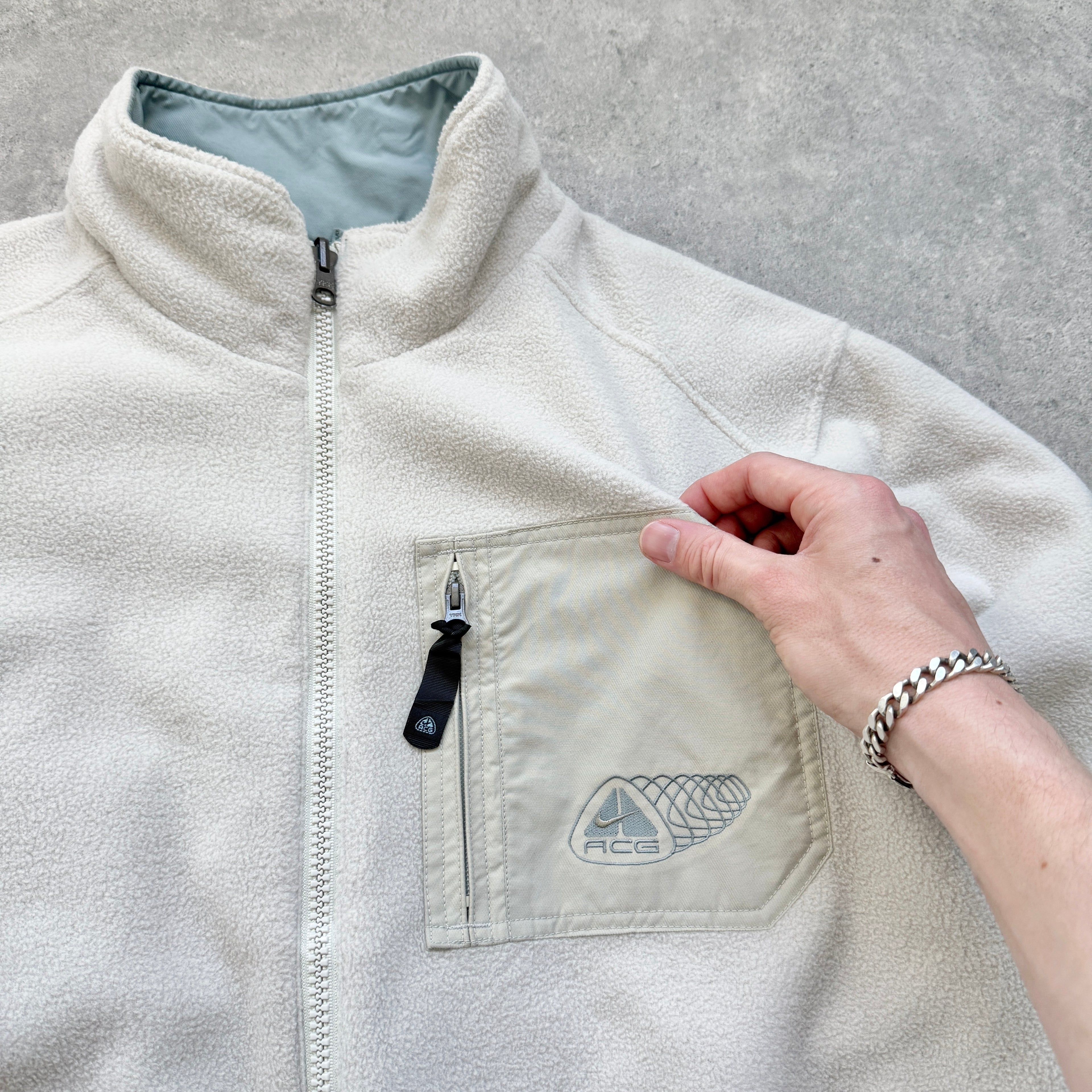 Nike ACG RARE 2000s reversible heavyweight Storm Clad fleece jacket (M)