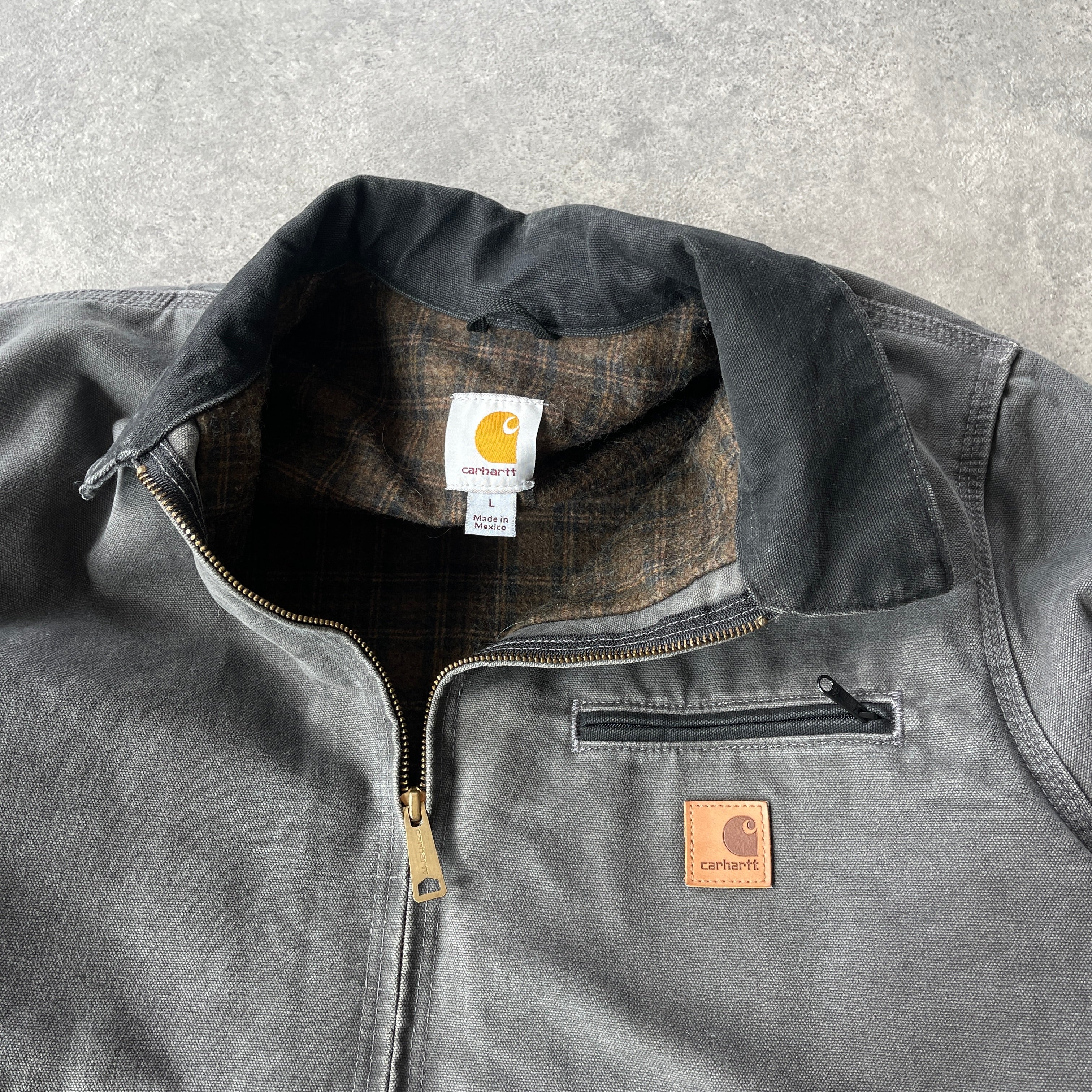 Carhartt 2014 J97 GVL heavyweight blanket lined Detroit jacket (L)