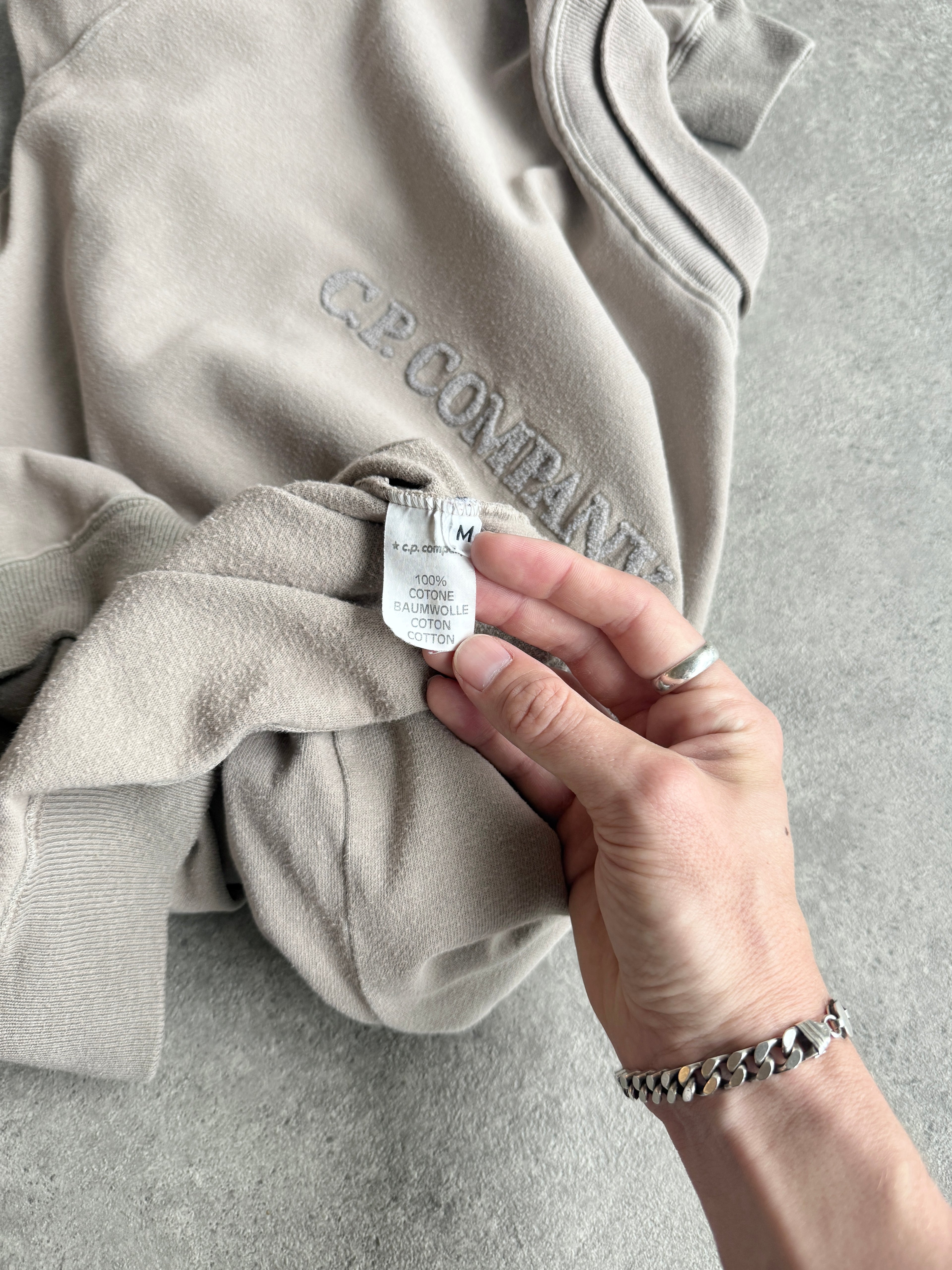 cp company 1990s roll neck spellout sweatshirt (m)