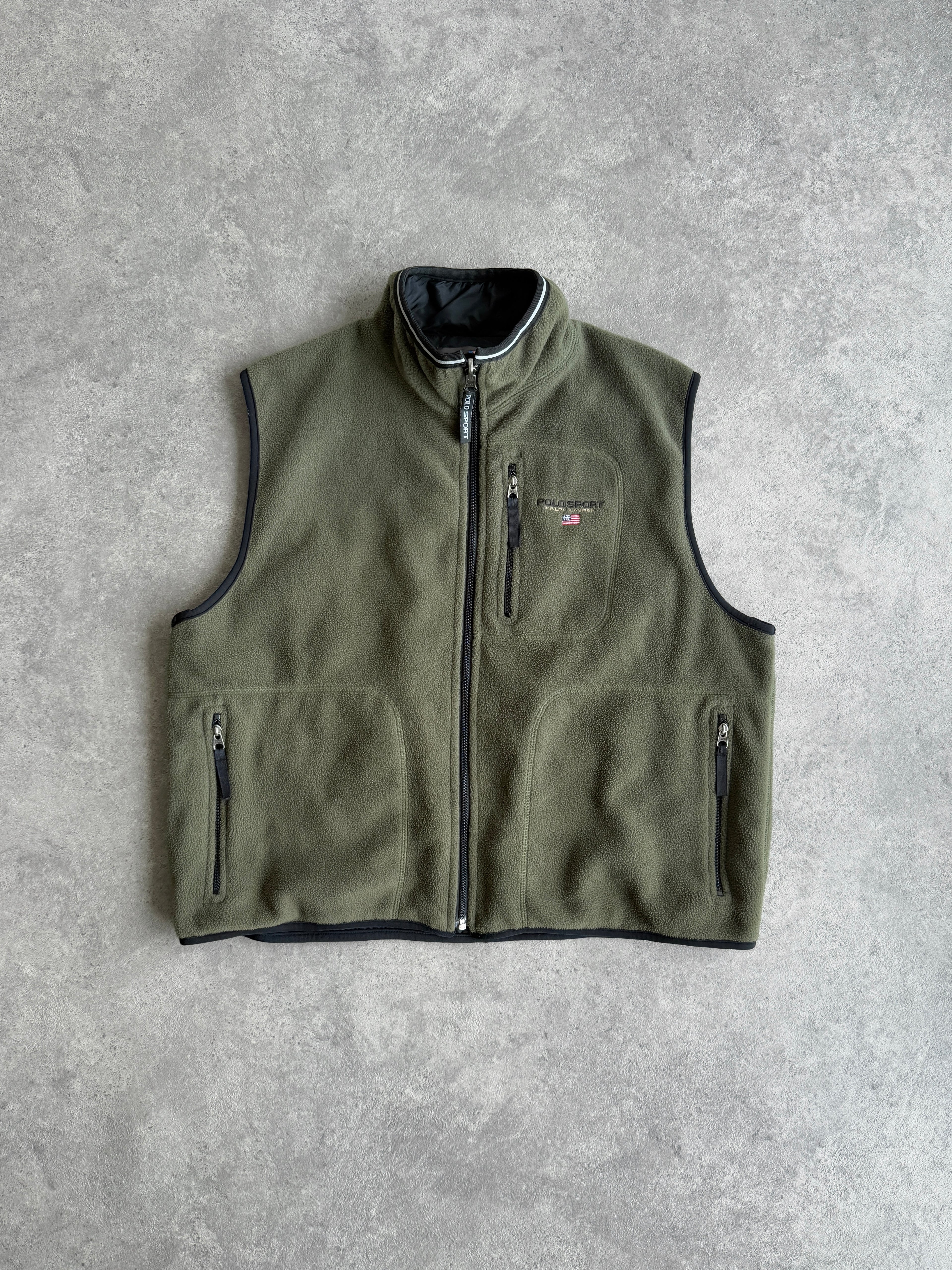 polo sport ralph lauren 1990s reversible technical fleece (m)