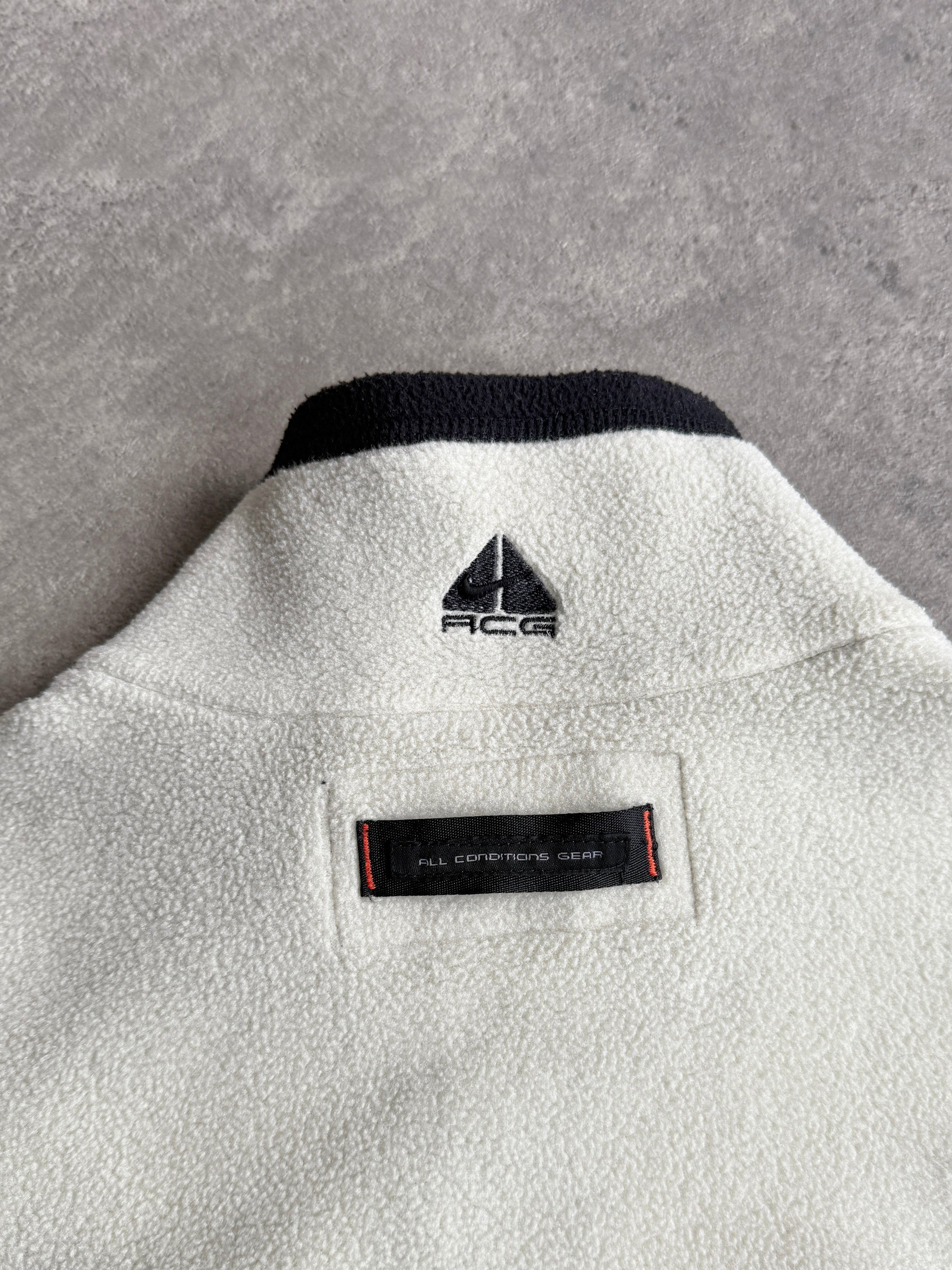nike acg 1998 technical fleece vest jacket, swoosh logo detail