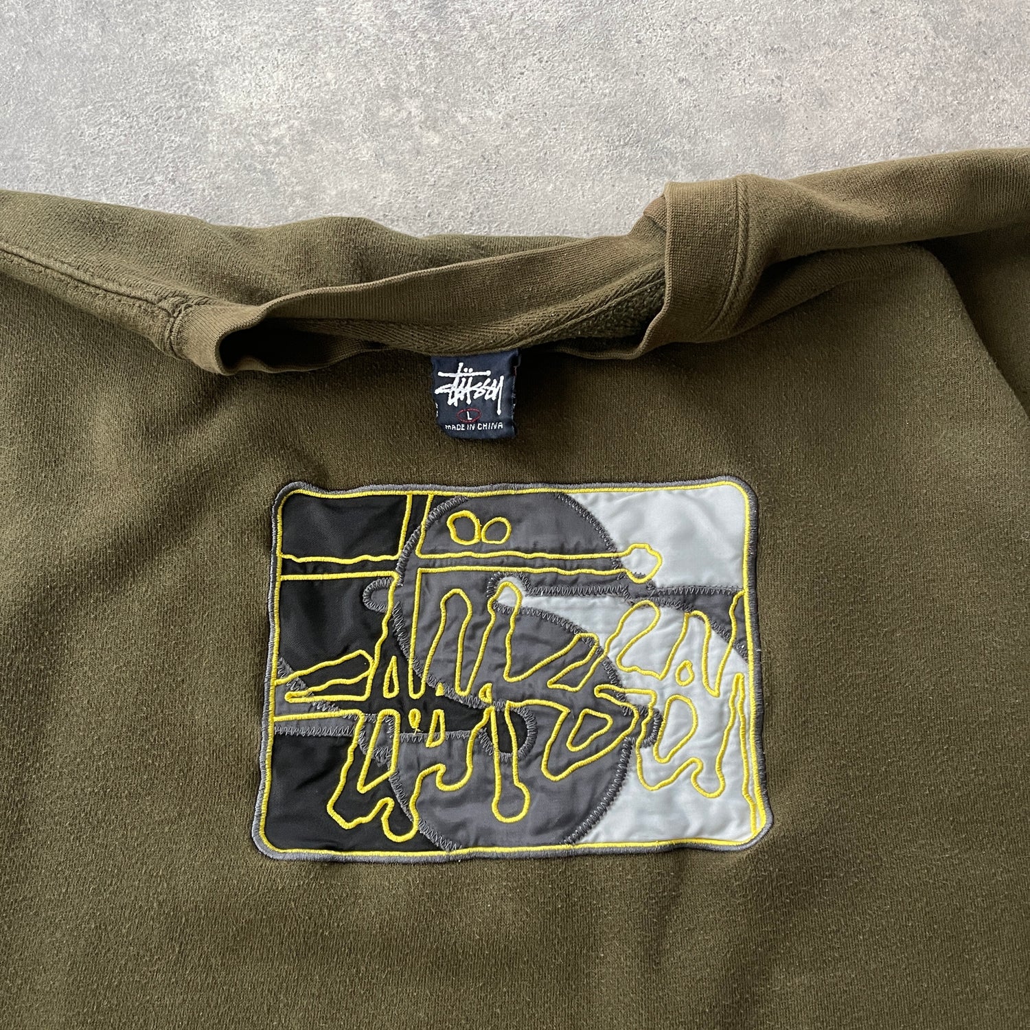 Stussy RARE 1990s heavyweight script sweatshirt (L)