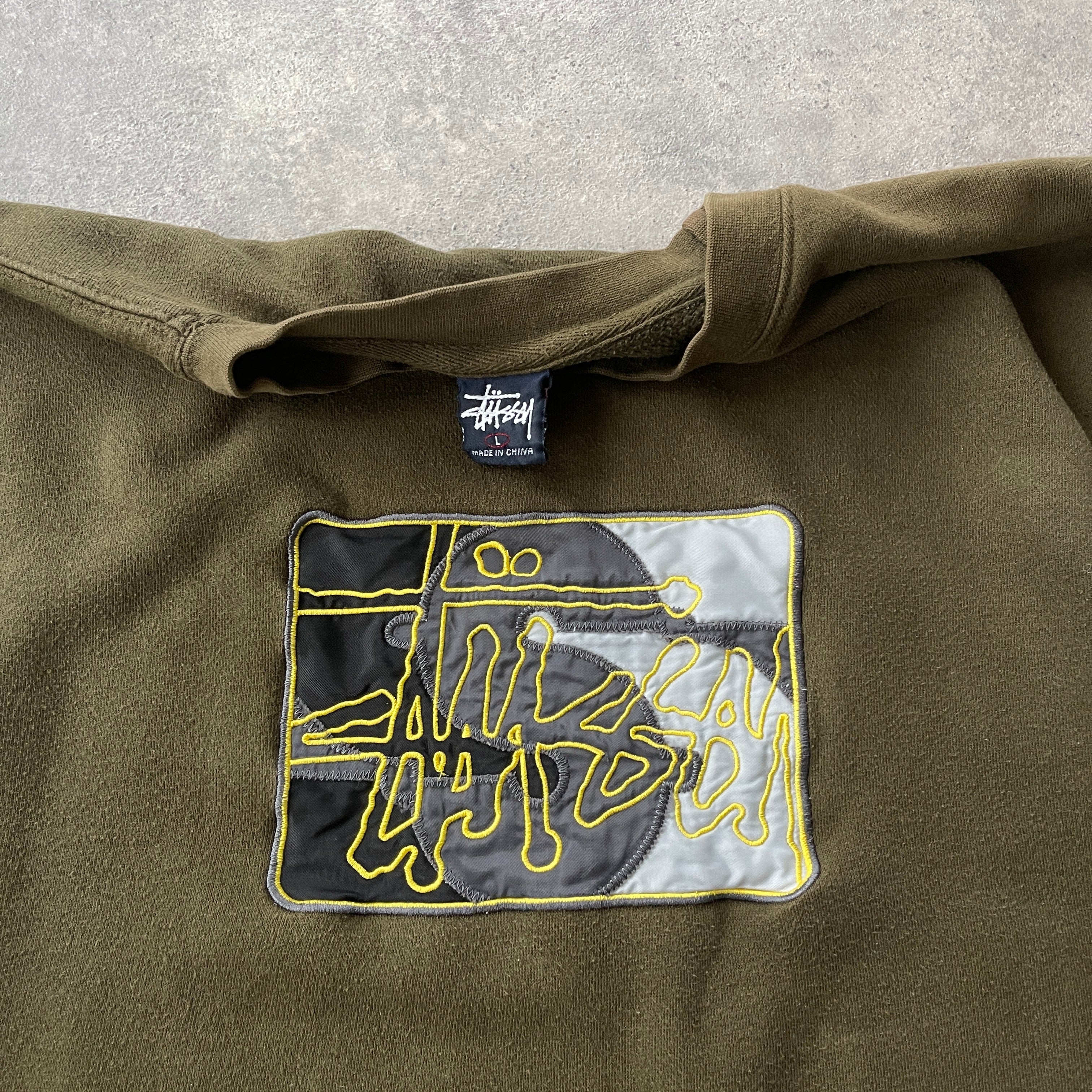 Stussy RARE 1990s heavyweight script sweatshirt (L)