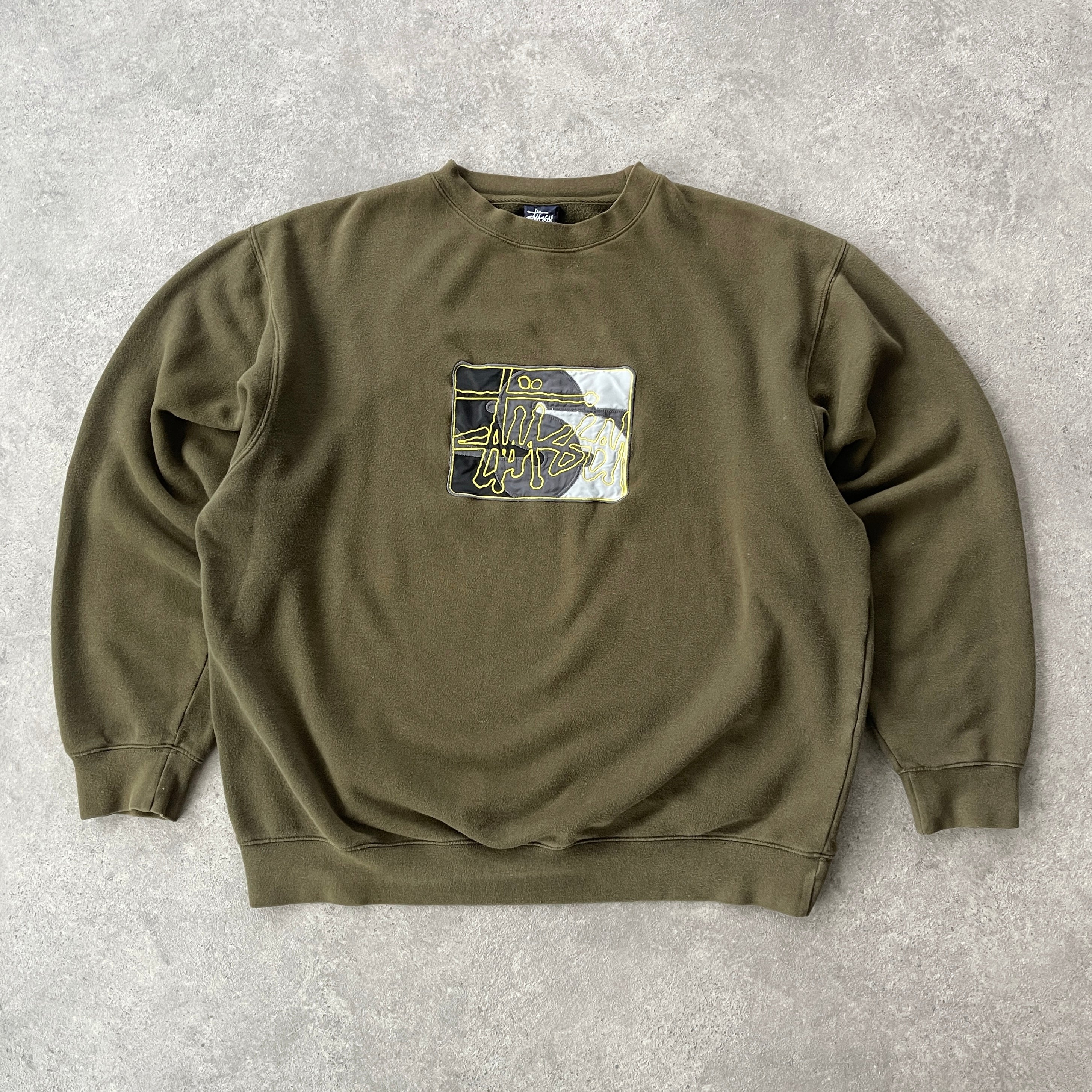 Stussy RARE 1990s heavyweight script sweatshirt (L)