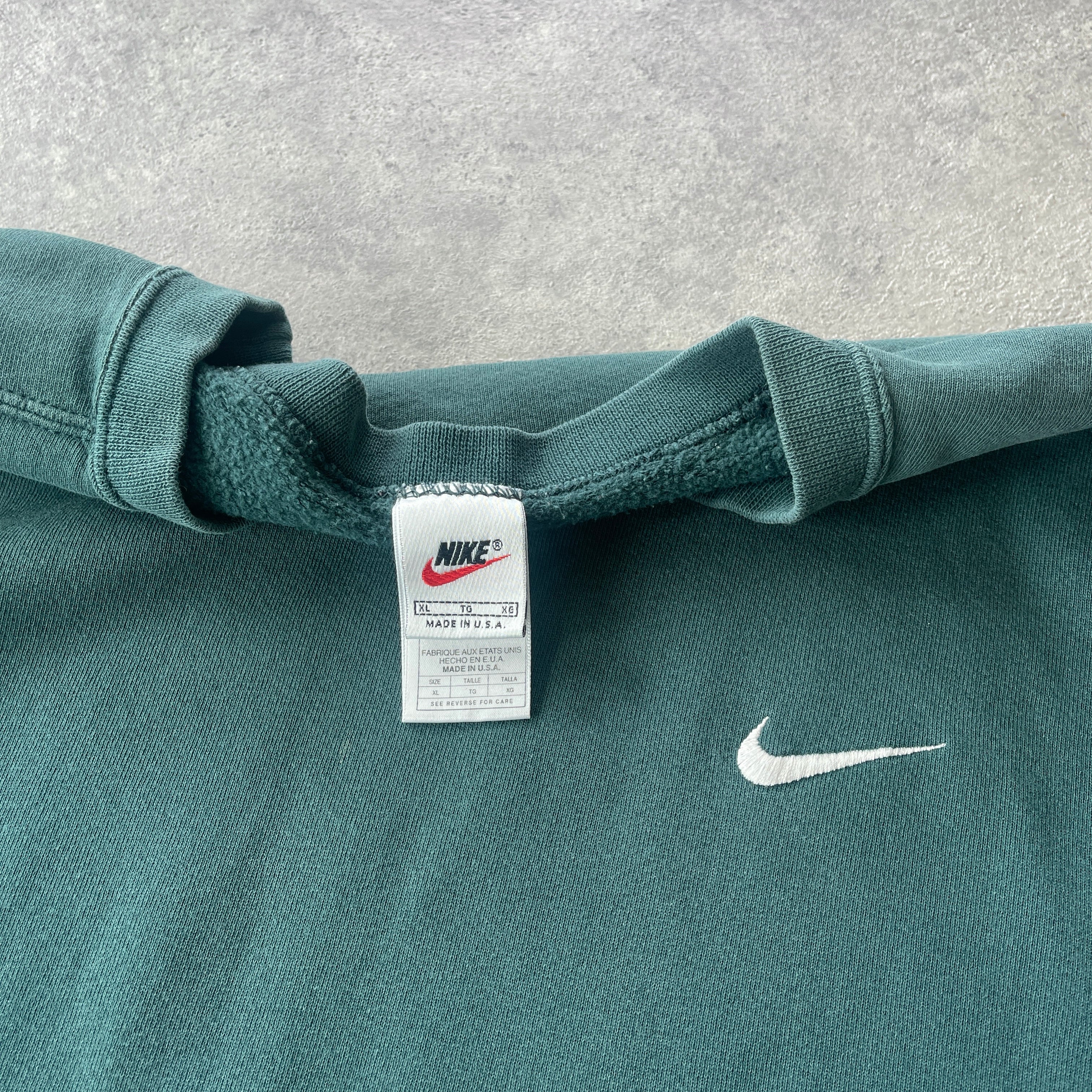 Nike 1990s heavyweight embroidered sweatshirt (XL)