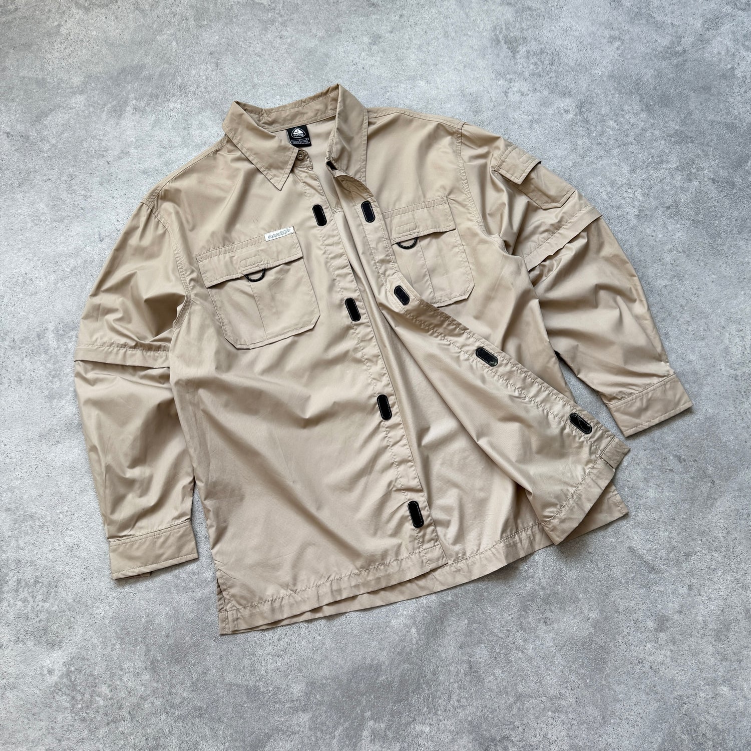 Nike ACG 2000s lightweight nylon convertible technical combat shirt (L)