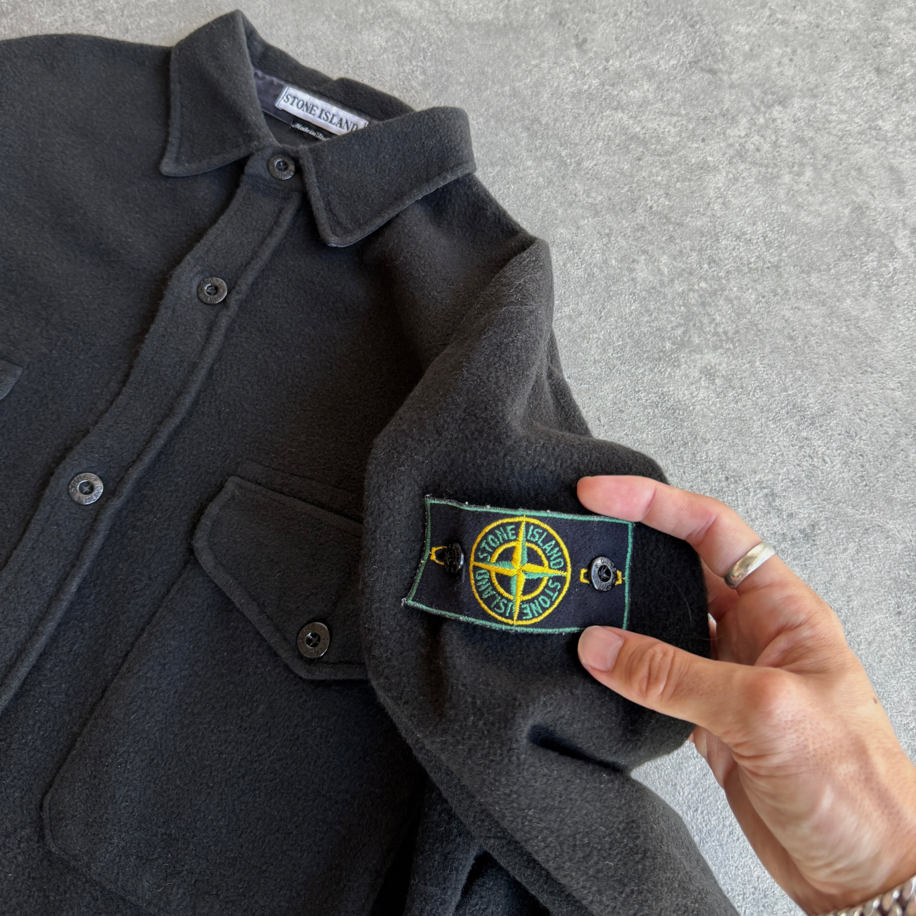 Stone Island RARE A/W 1997 heavyweight fleece jacket (M)