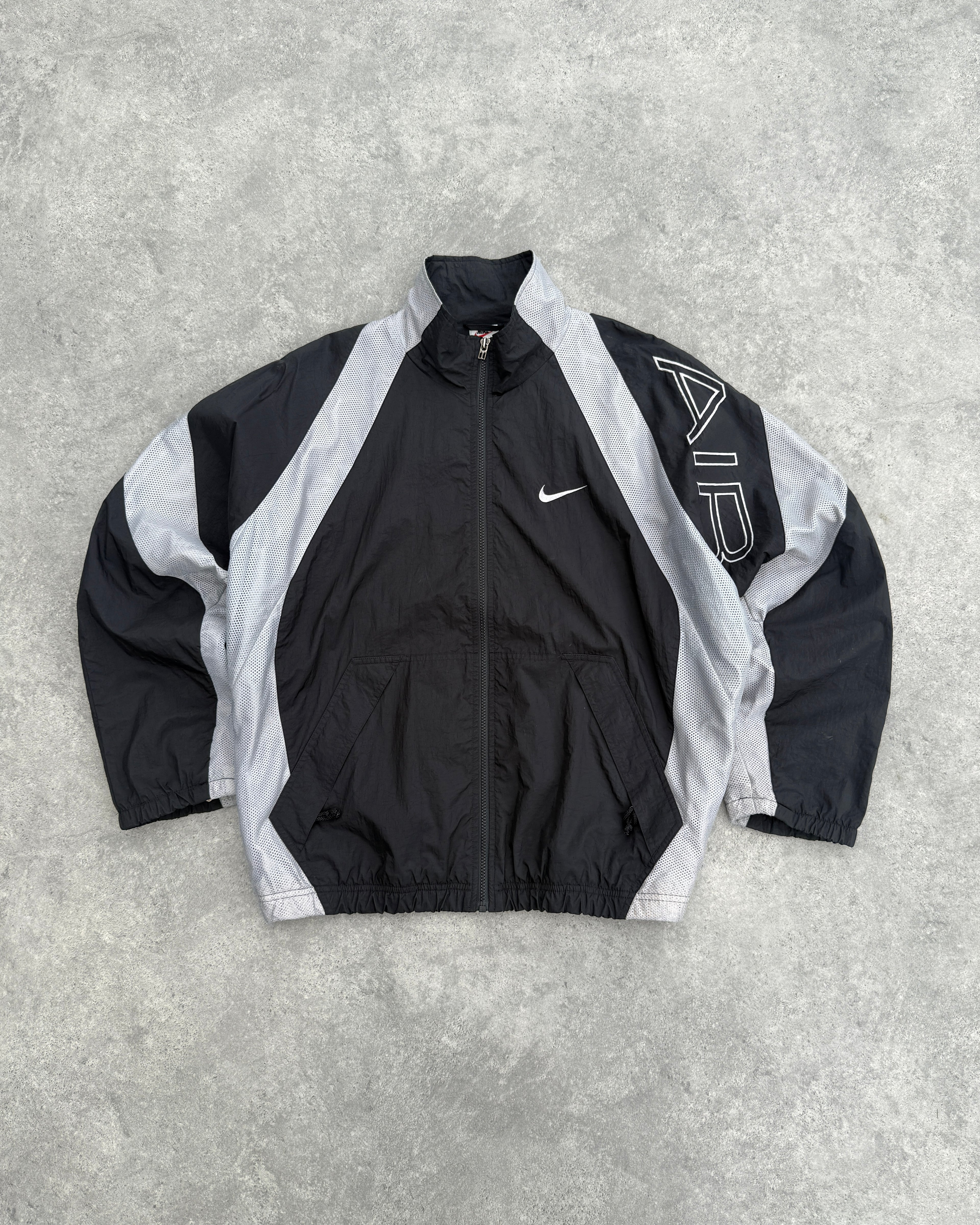 nike air 1990s lightweight swoosh shell jacket (l)