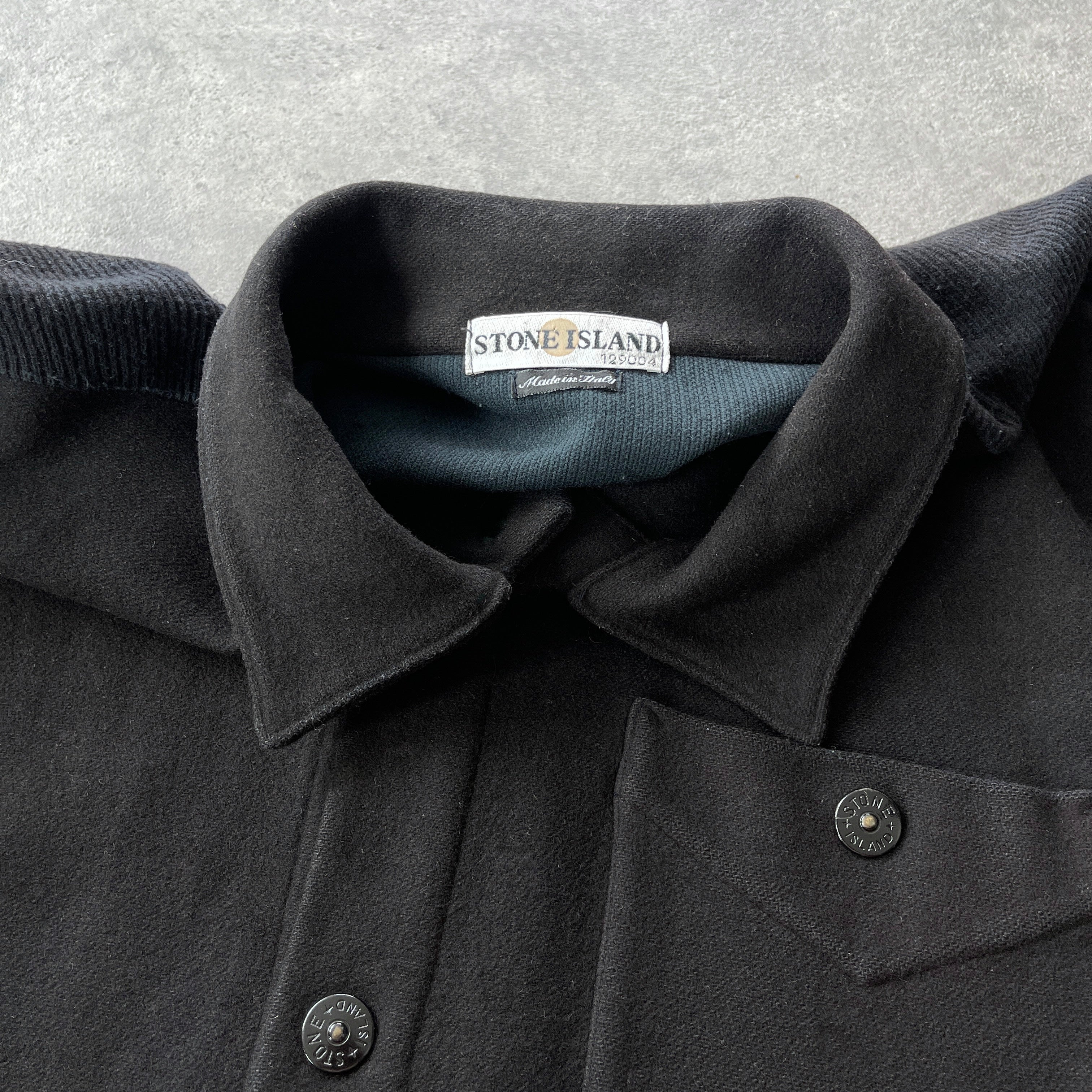 Stone Island RARE A/W 2000 buttom up wool overshirt (XL)