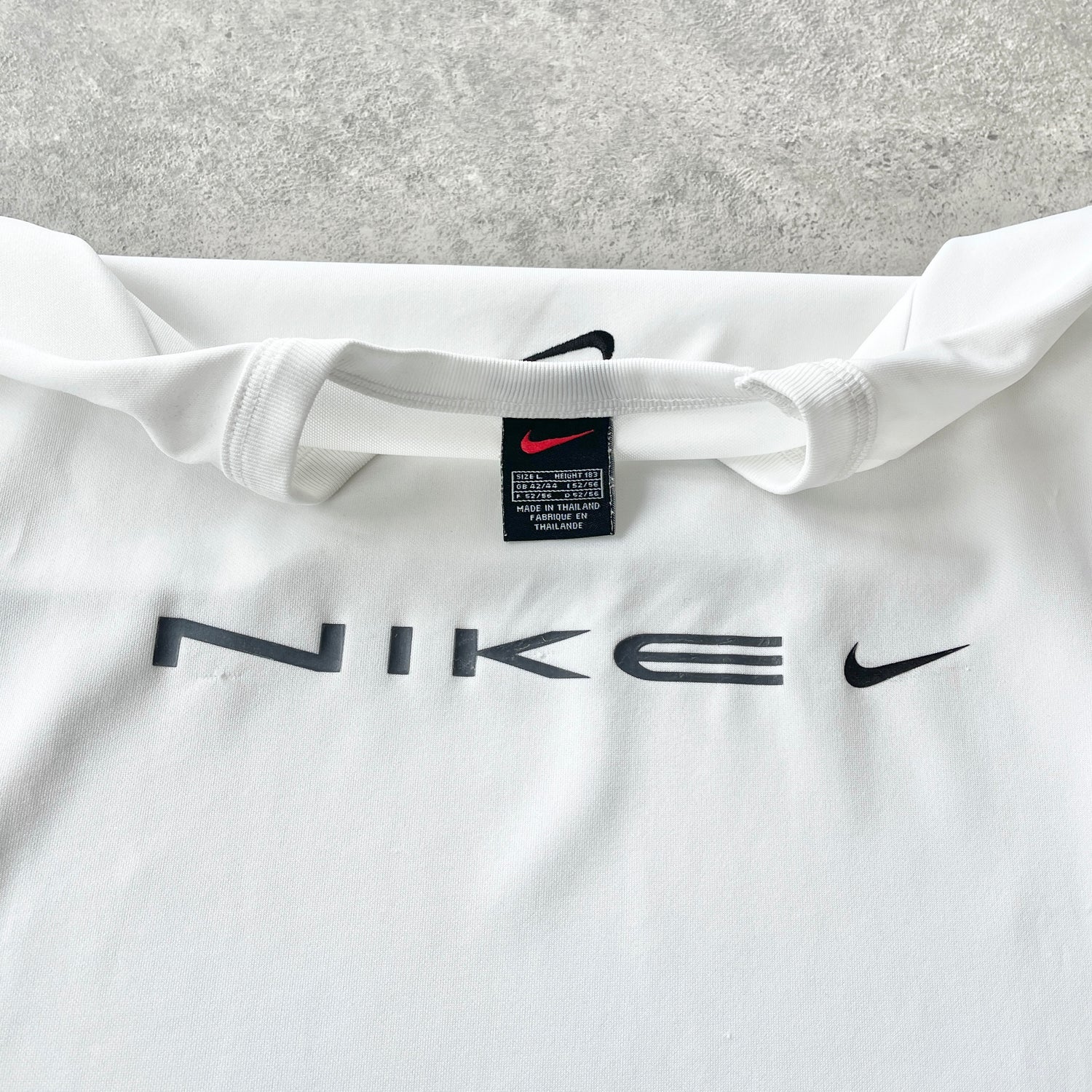 Nike RARE 1990s technical nylon spellout t-shirt (L)