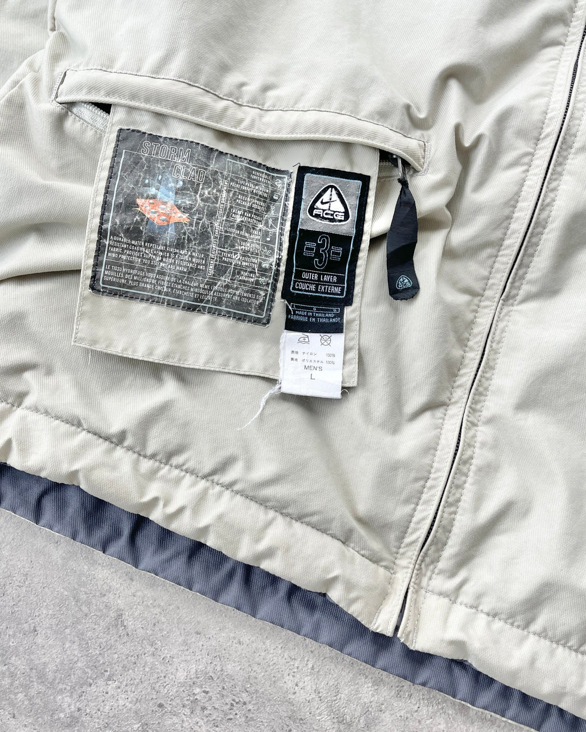 nike acg 2000s reversible heavyweight storm clad fleece jacket (l)