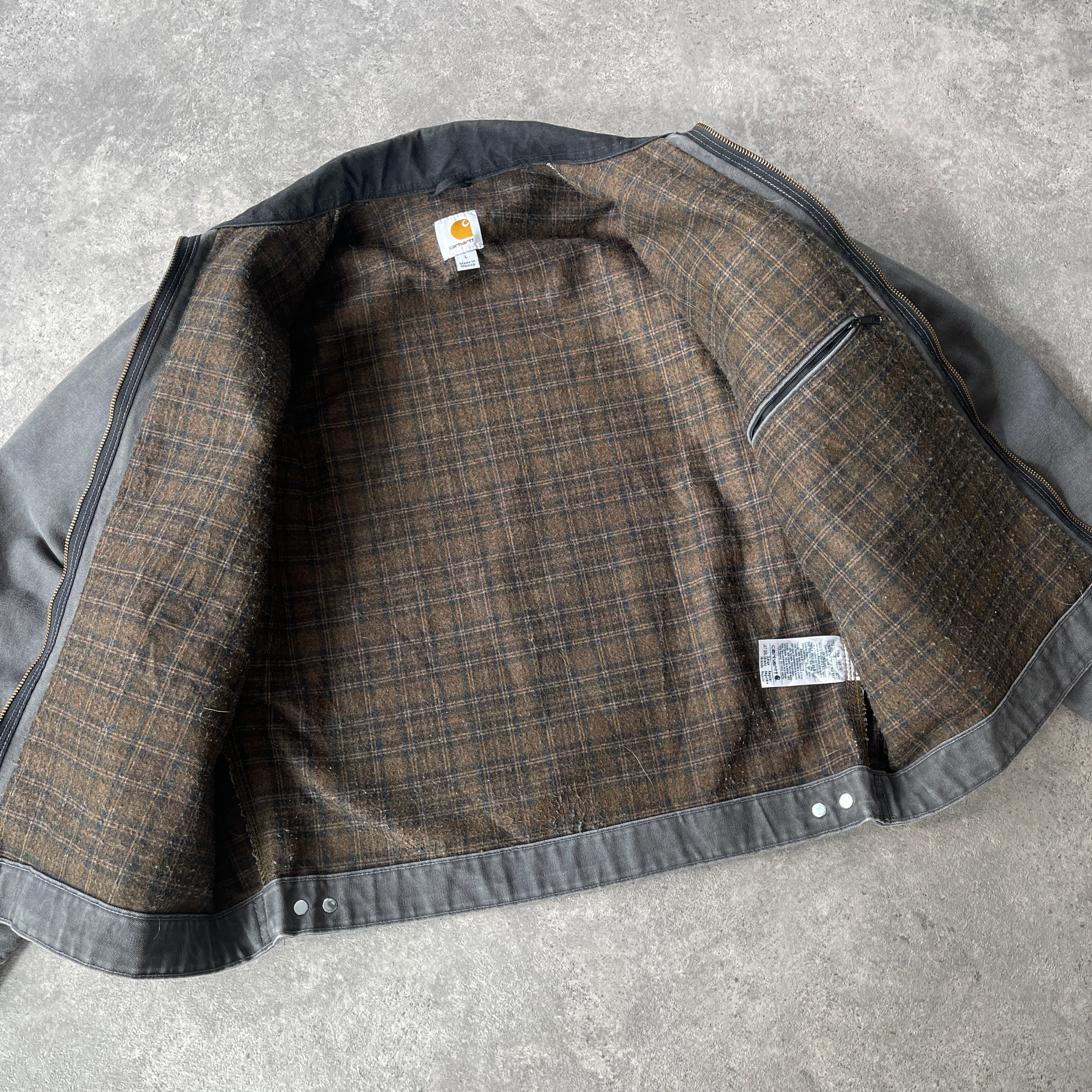 Carhartt 2014 J97 GVL heavyweight blanket lined Detroit jacket (L)