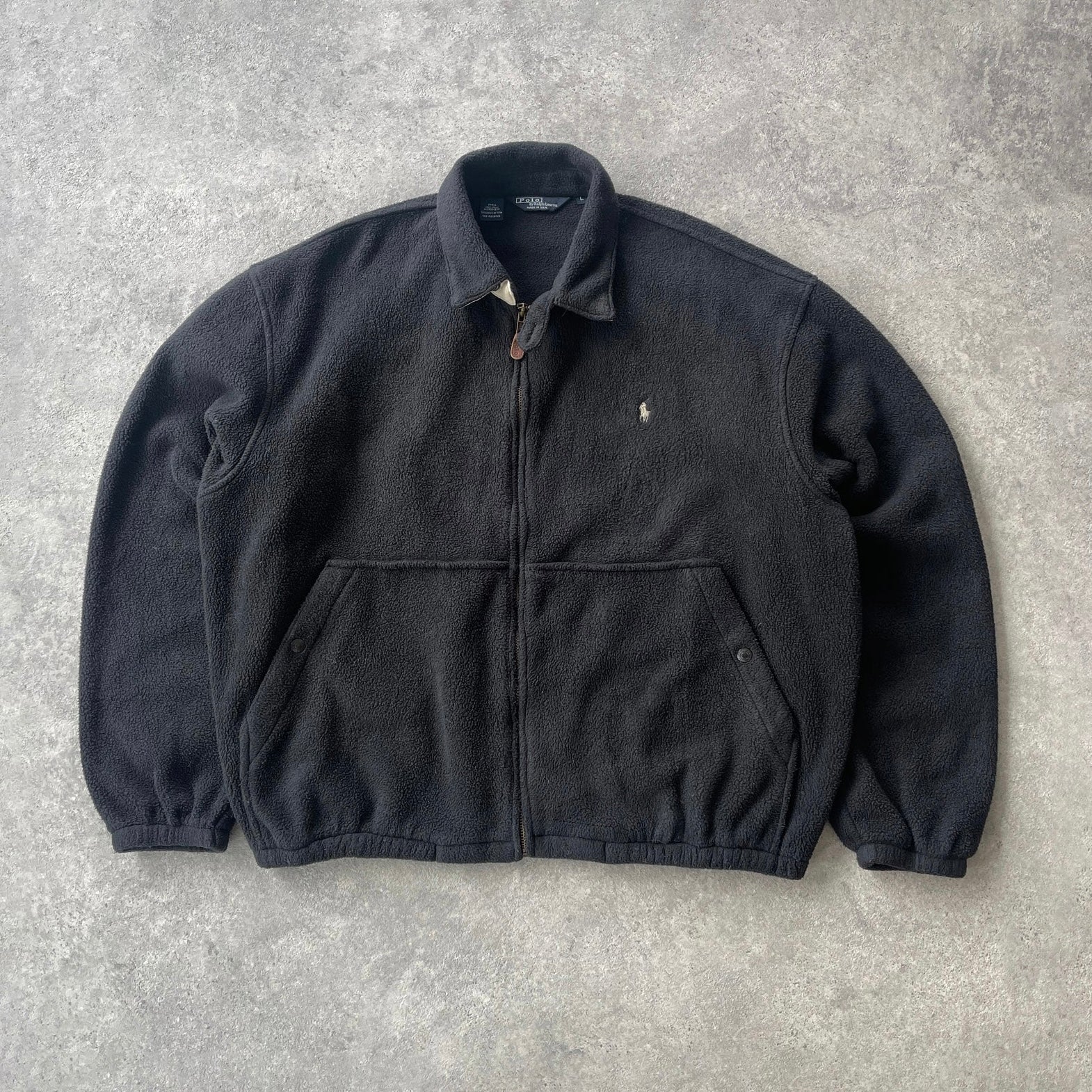 Ralph Lauren 1990s heavyweight Polartec fleece harrington jacket (L)