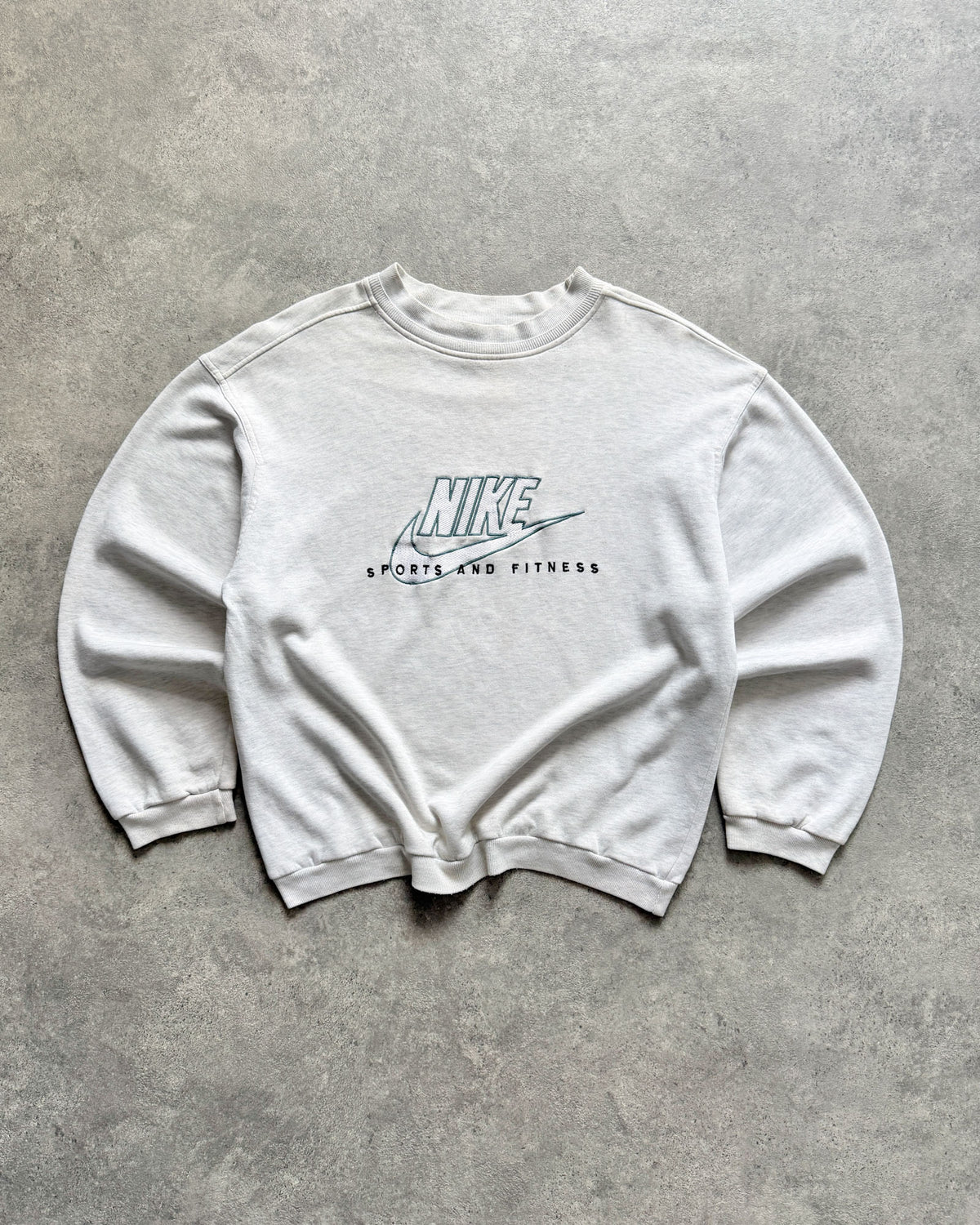nike 1990s ‘sports and fitness’ heavyweight embroidered sweatshirt (xl)