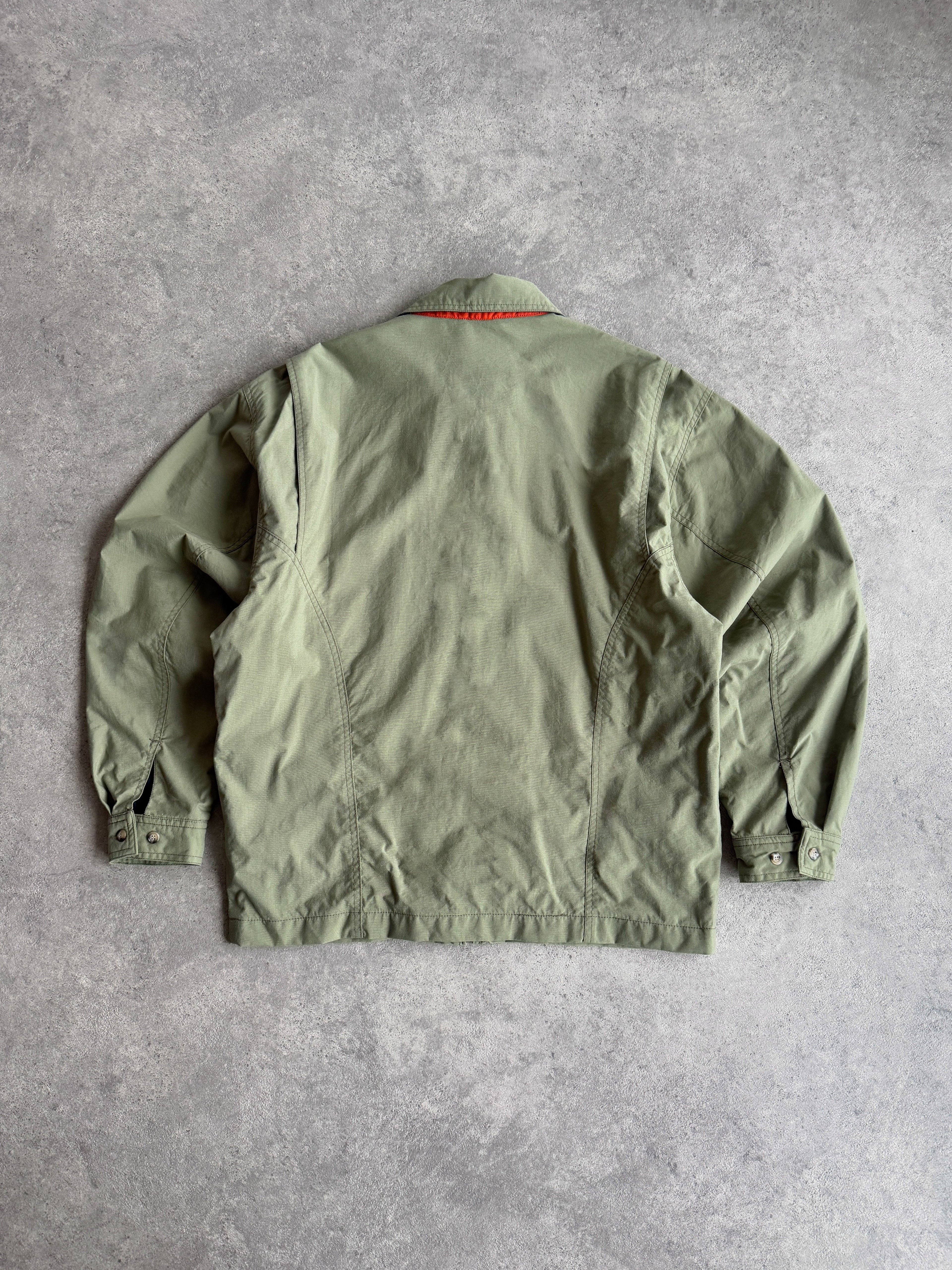 stussy 1990s lightweight nylon harrington jacket, chest logo detail