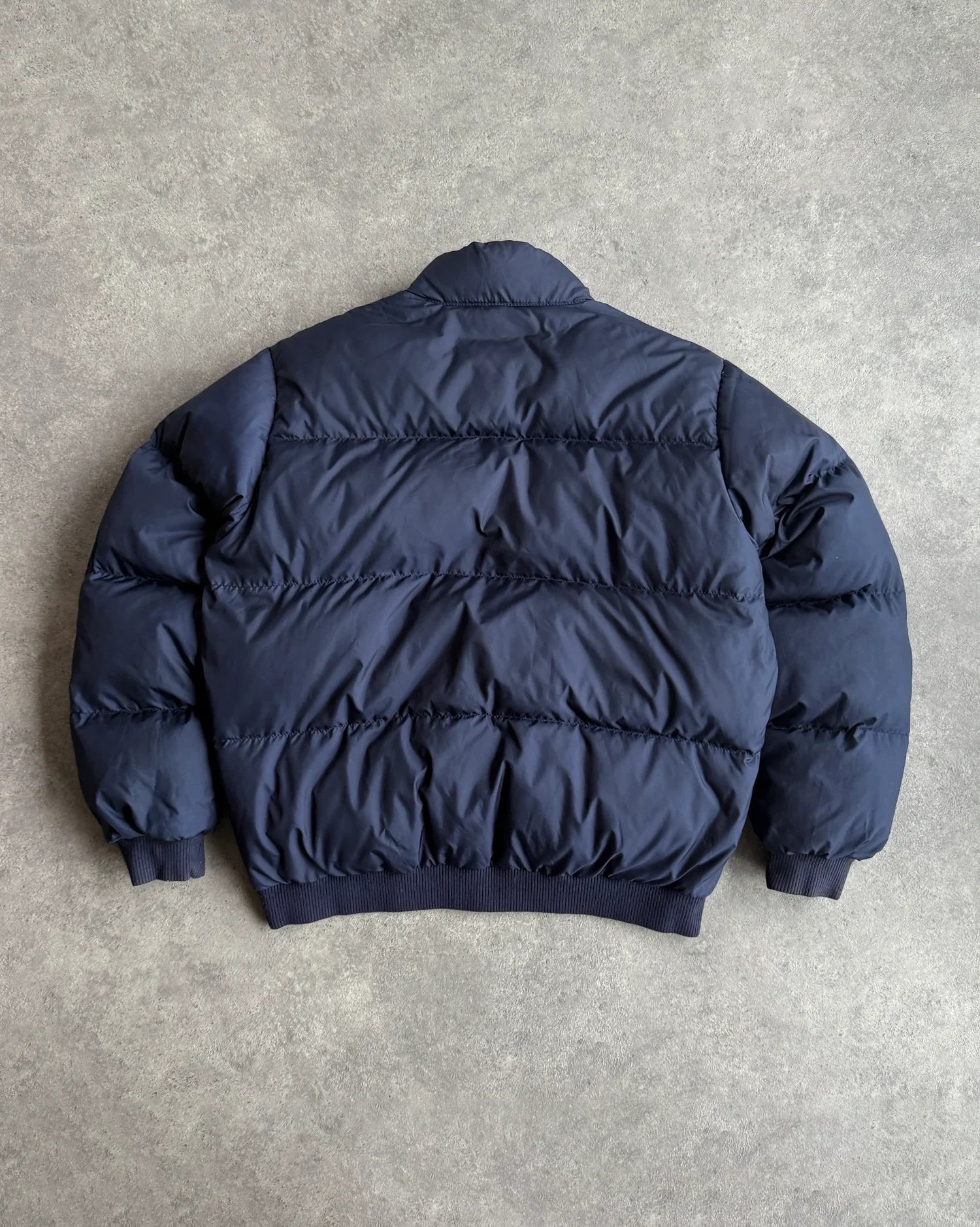 ralph lauren 1990s reversible down puffer jacket, polo pony logo detail