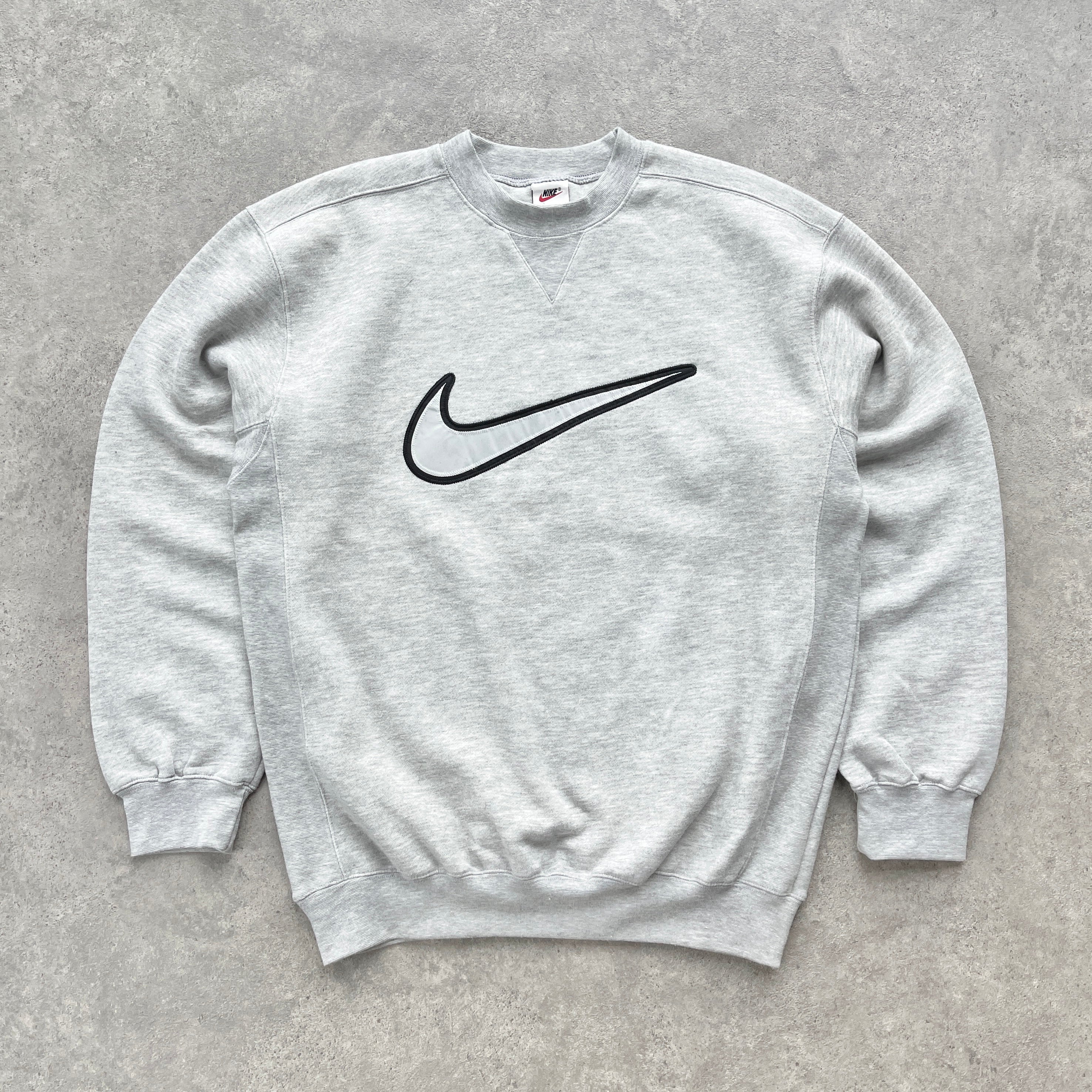 Nike RARE 1990s heavyweight embroidered sweatshirt (L)