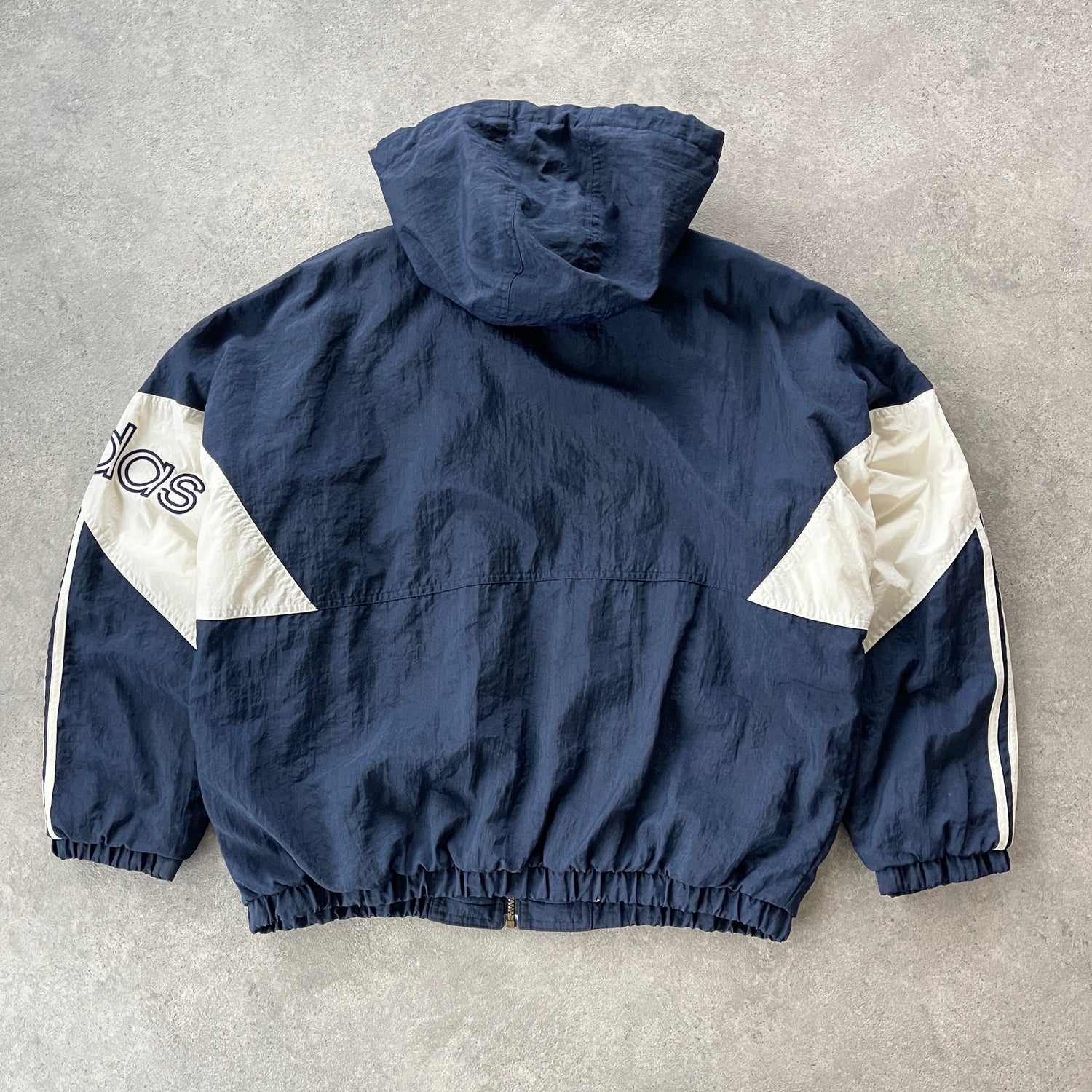 Adidas 1990s spellout padded bomber jacket (L)