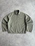 yves saint laurent 2000s embroidered harrington jacket in olive, front view