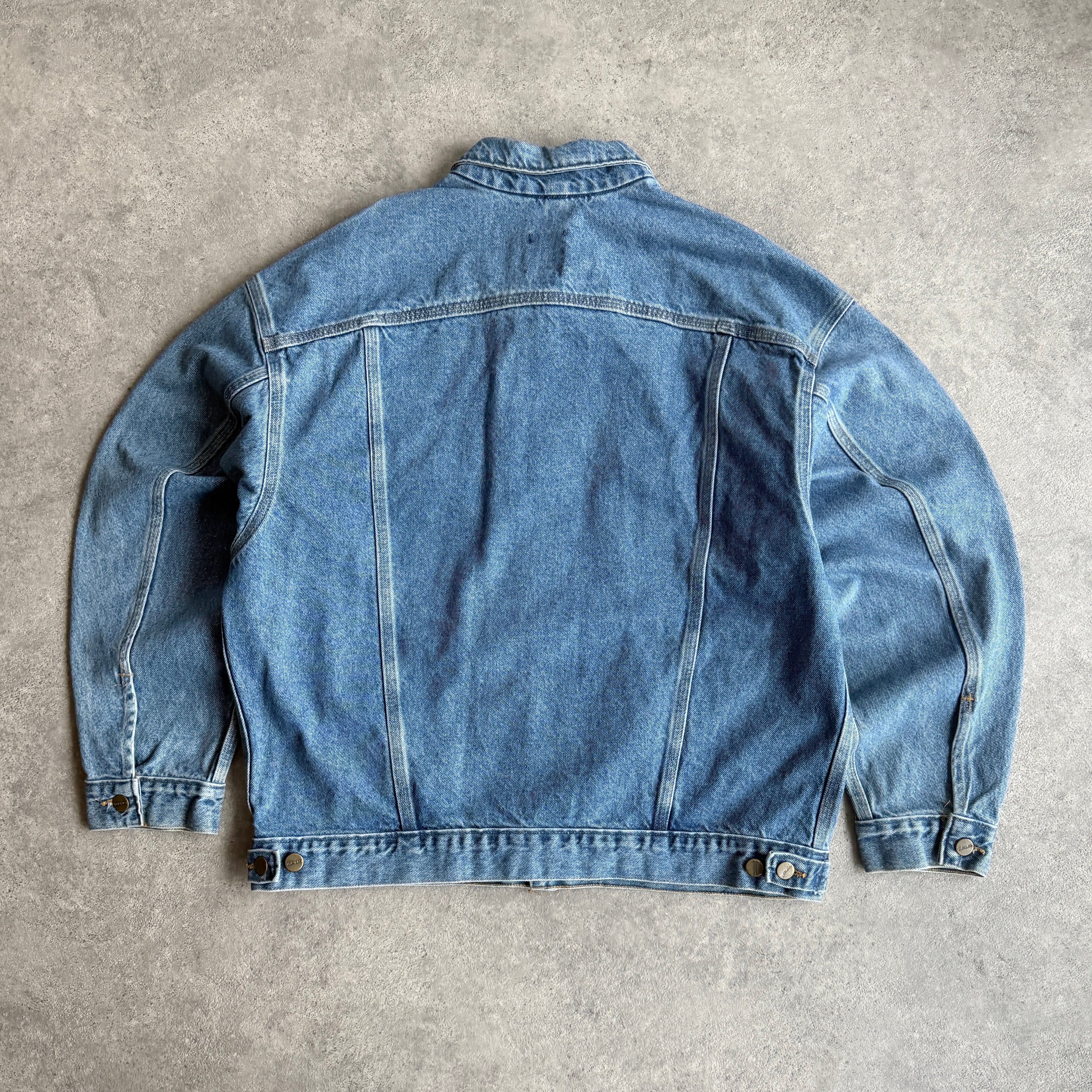 Carhartt 1990s J12DST heavyweight denim Chore jacket (L)