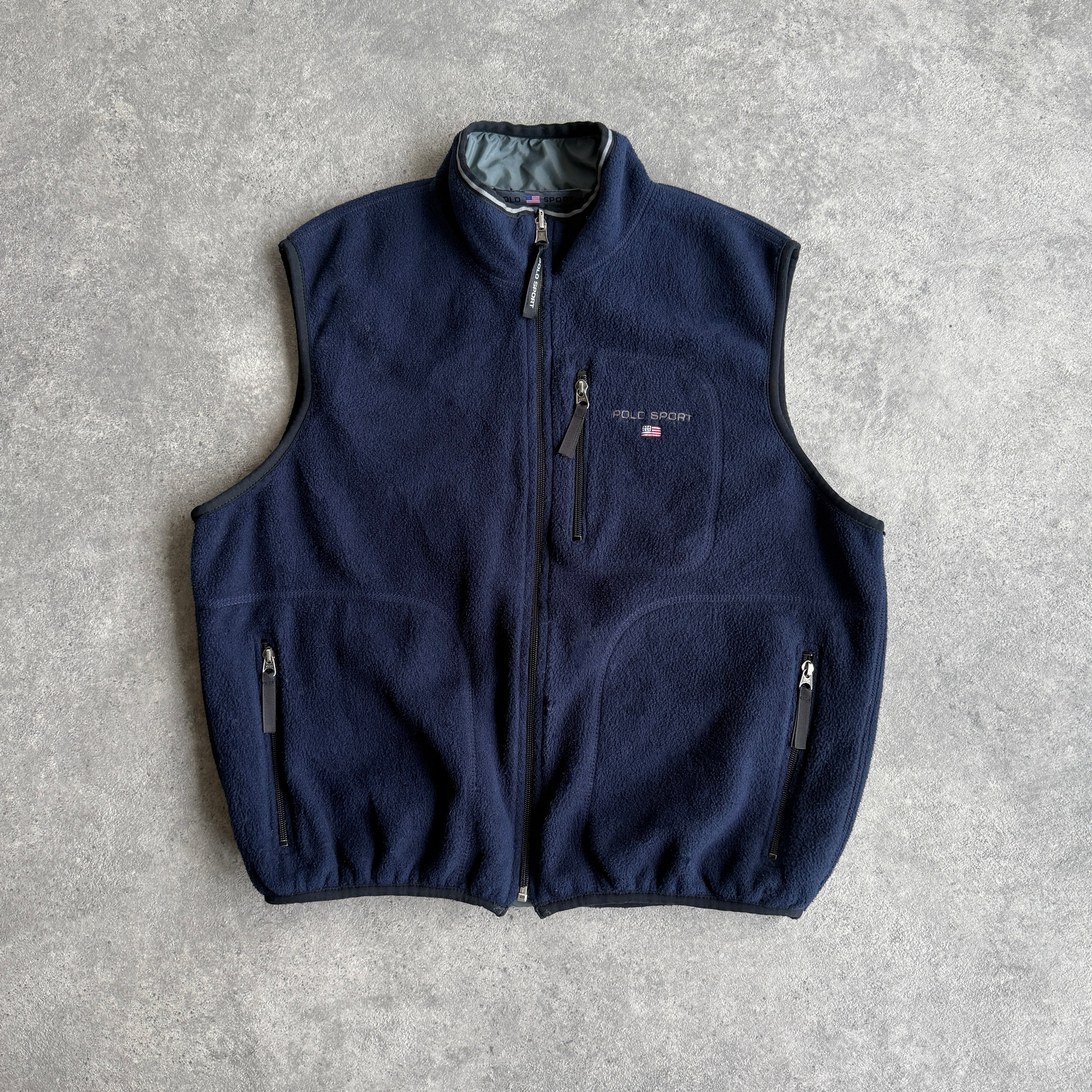 Polo Sport Ralph Lauren 1990s reversible technical fleece jacket (L)