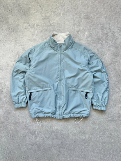 nike acg 2000s reversible storm clad fleece jacket, fleece side back view