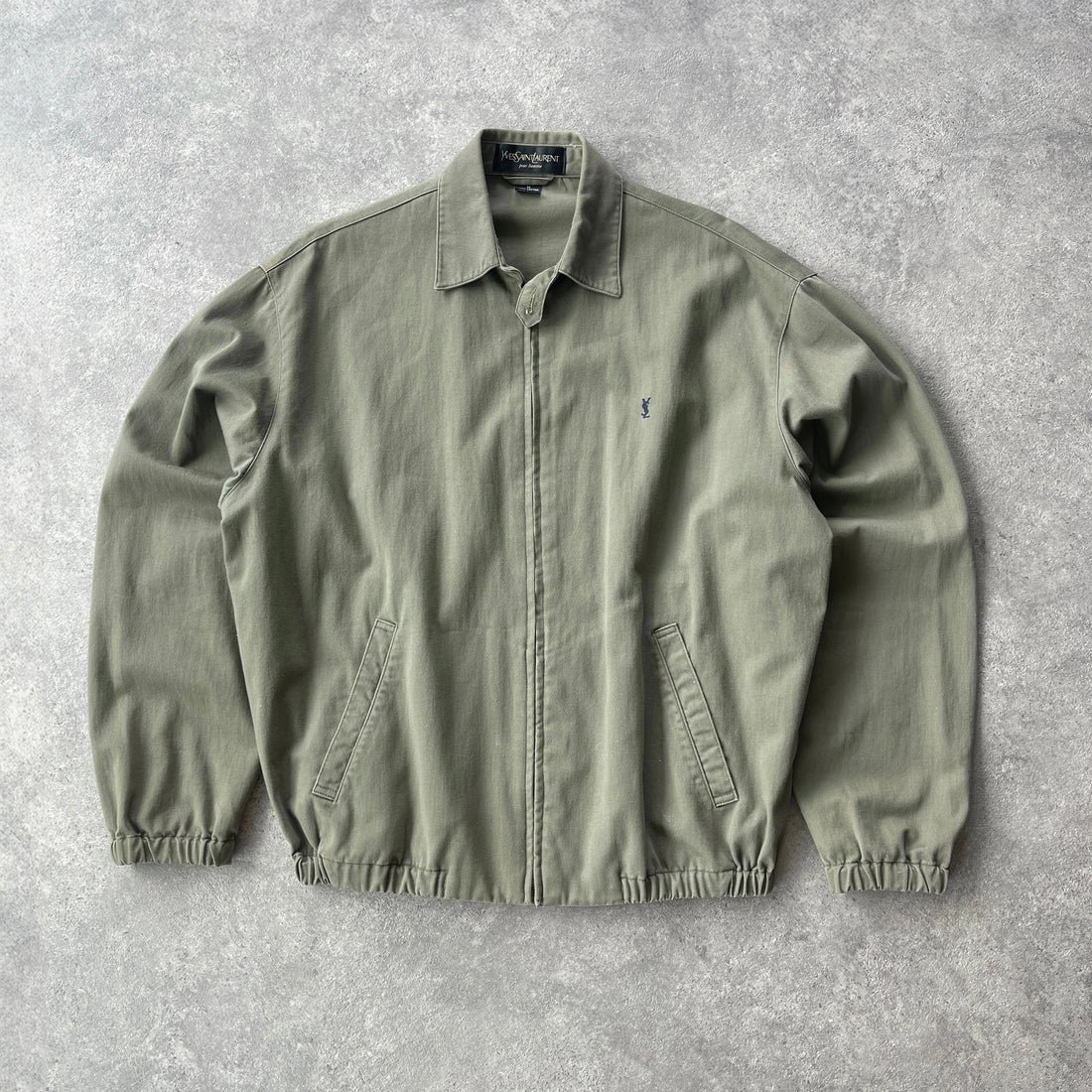 YSL 1993 heavyweight embroidered harrington jacket (M)