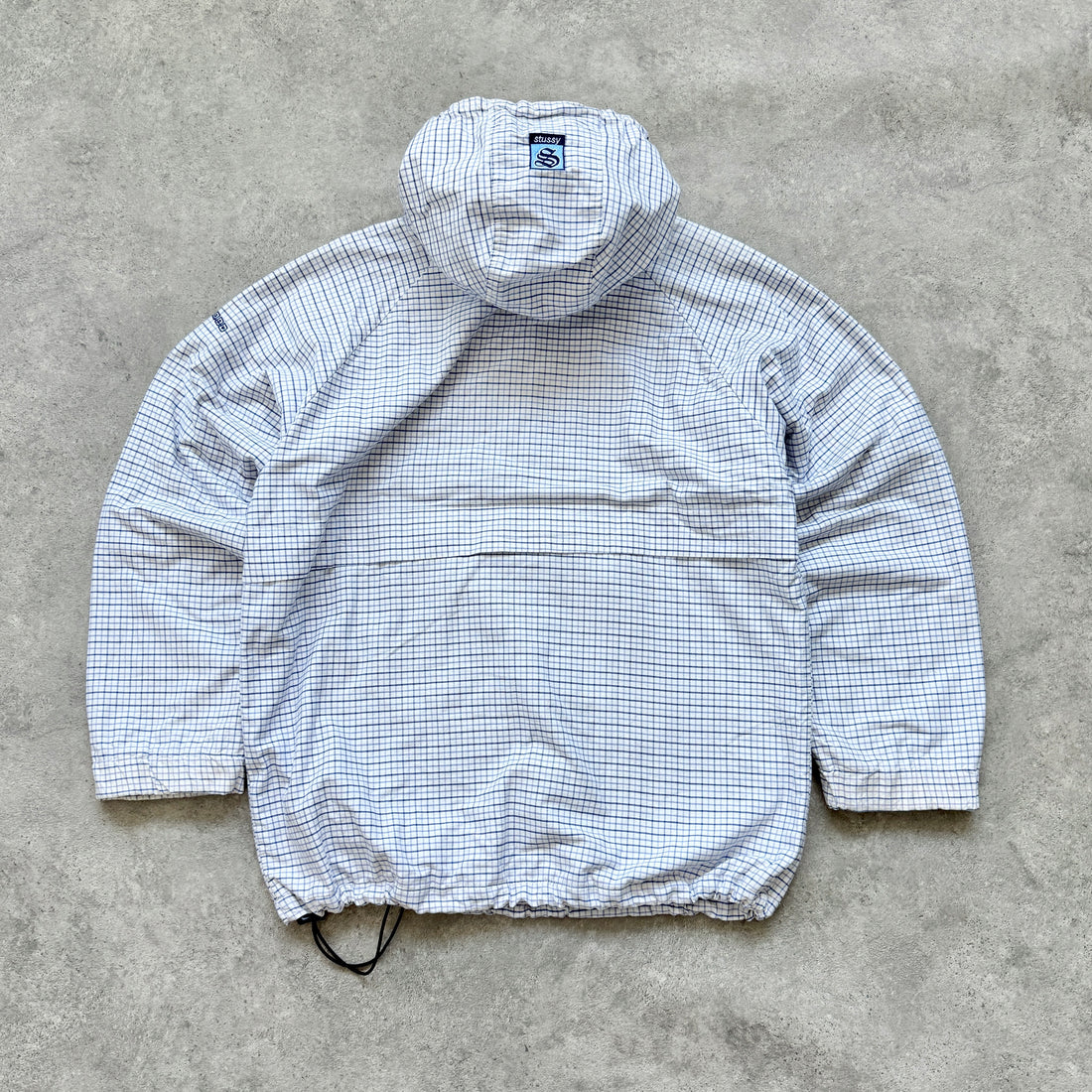 Stussy RARE 1990s 1/4 zip fleece lined technical plaid jacket (M)