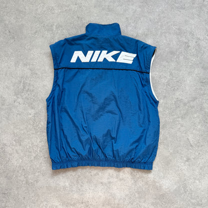 Nike 1990s lightweight convertible spellout shell jacket (M)