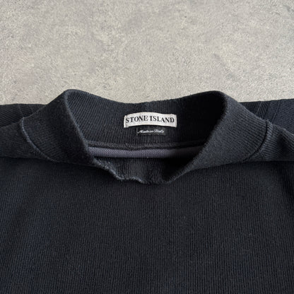 Stone Island RARE A/W 1998 heavyweight mock neck knitted jumper (XL)